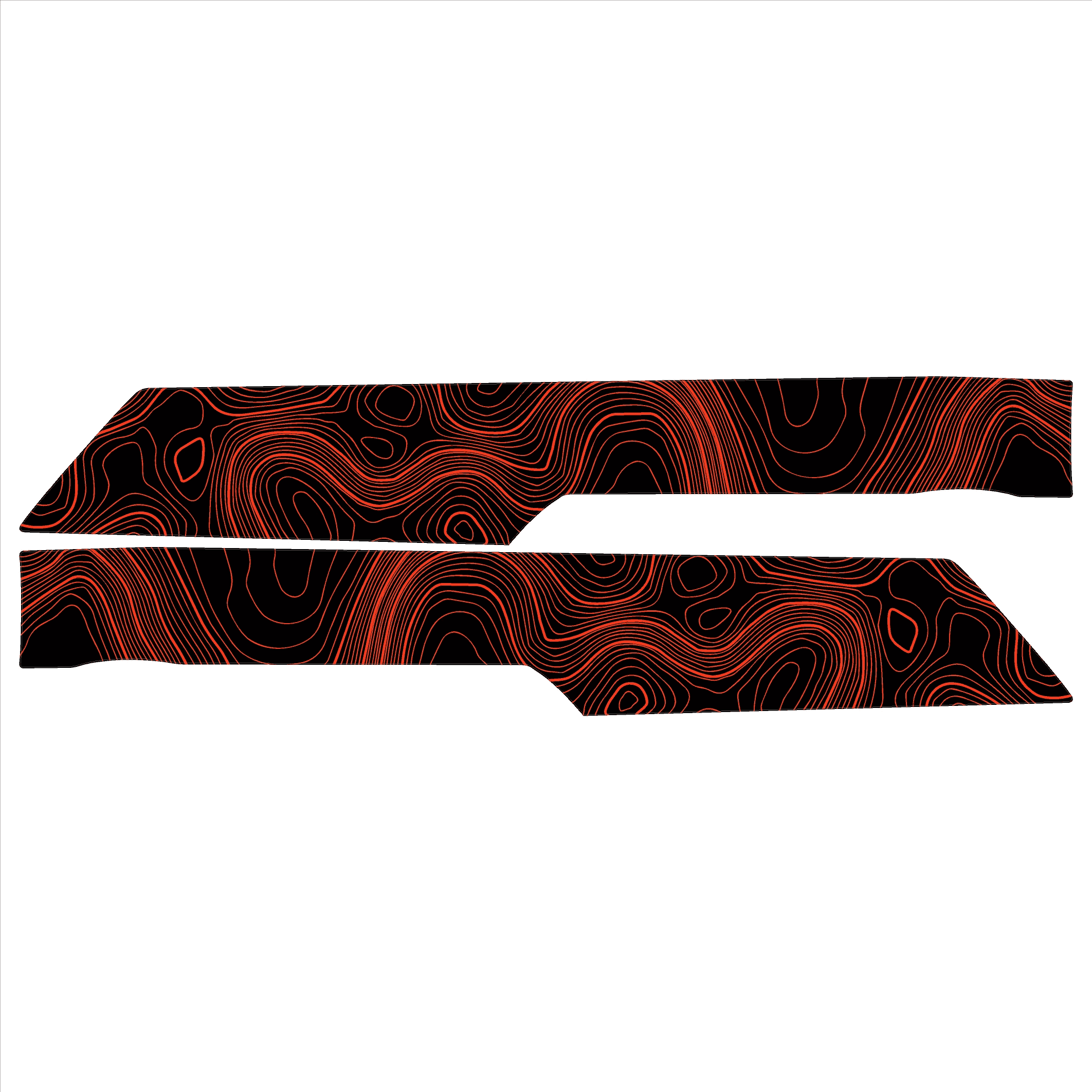 Ford Bronco StickerFab Topographical Map Interior Door Card Overlays 1704325488183