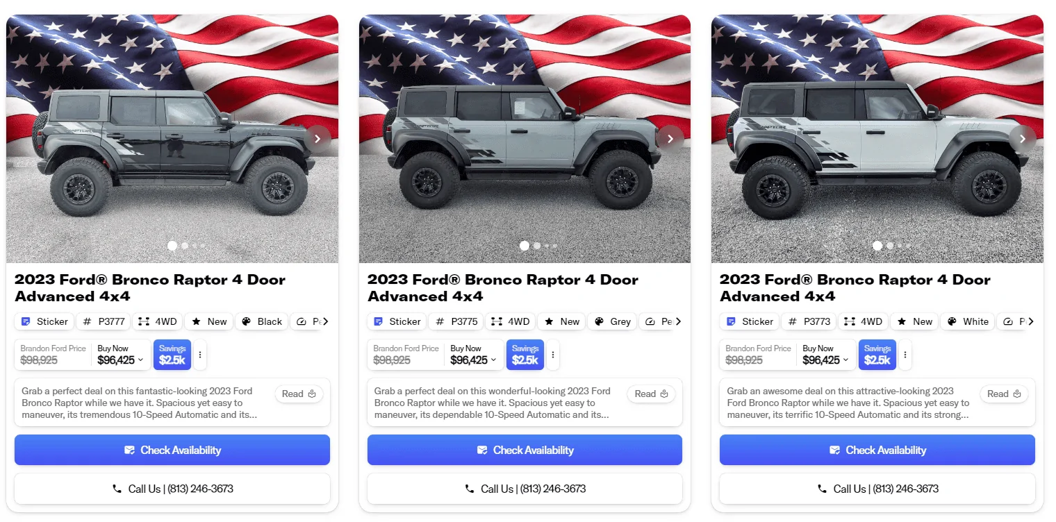 Ford Bronco West Central Florida Availability 1704441687926