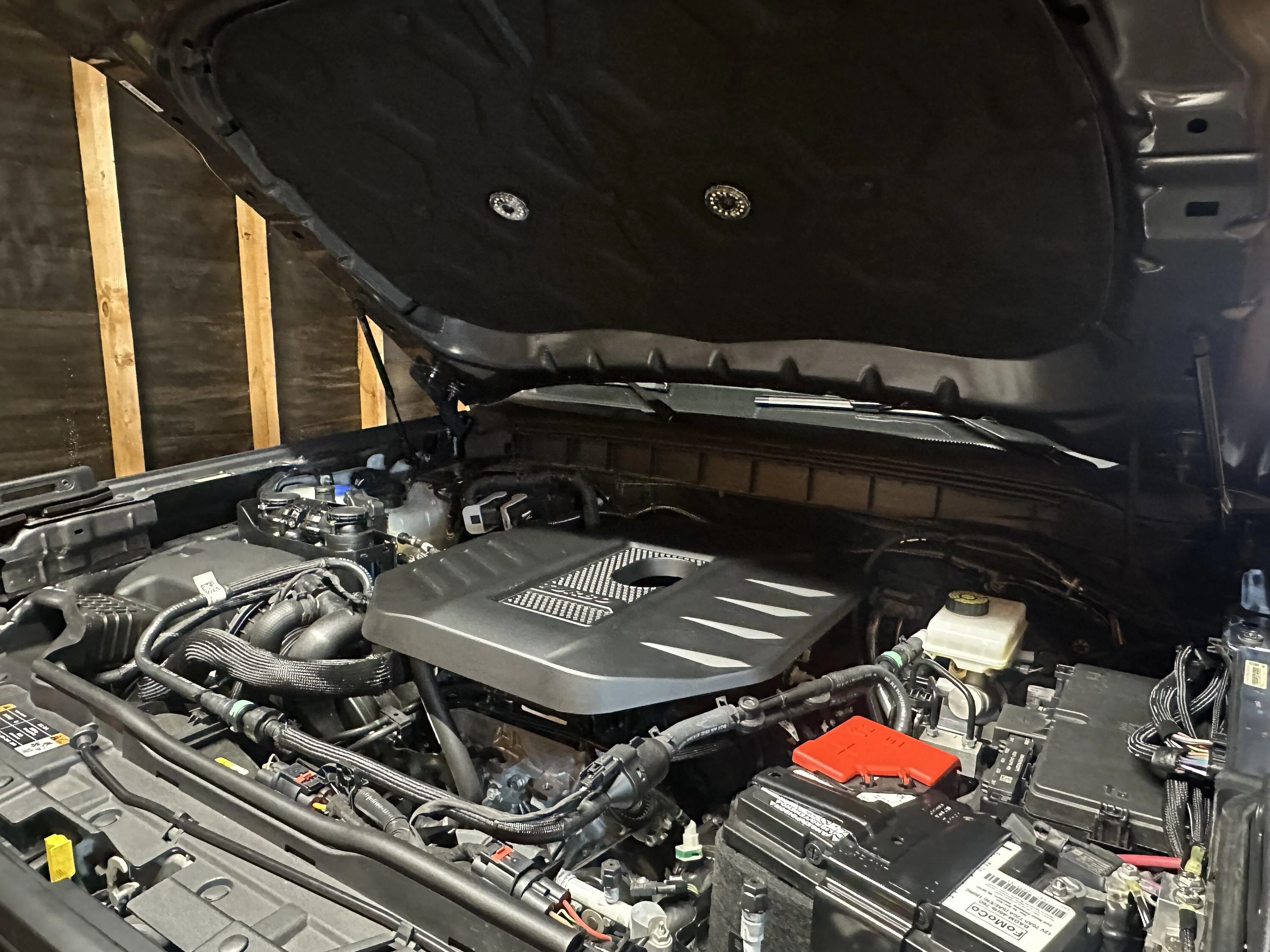 Ford Bronco Installed lights under the hood (KC Rock Lights) IMG_0477