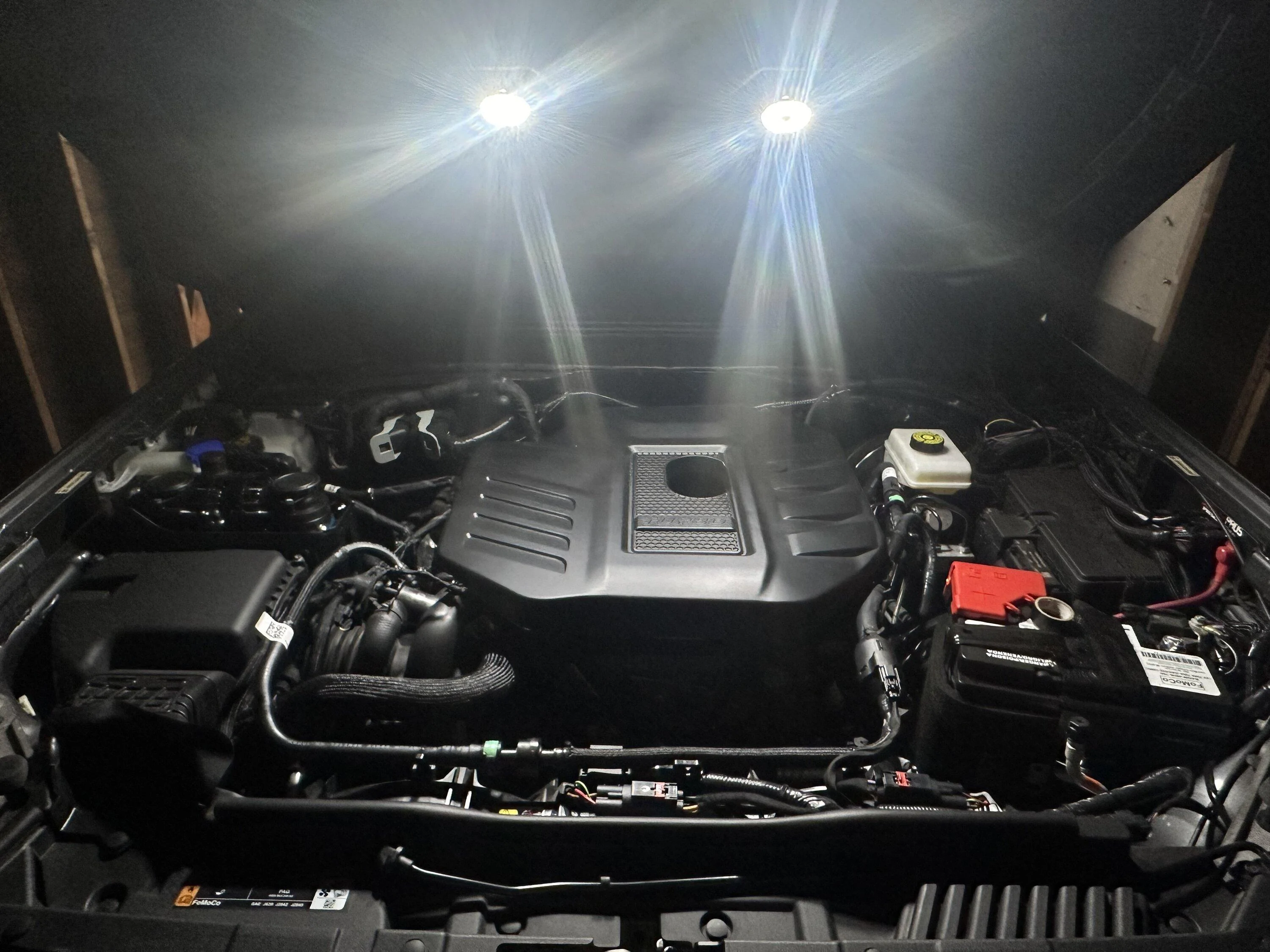 Ford Bronco Installed lights under the hood (KC Rock Lights) IMG_0472