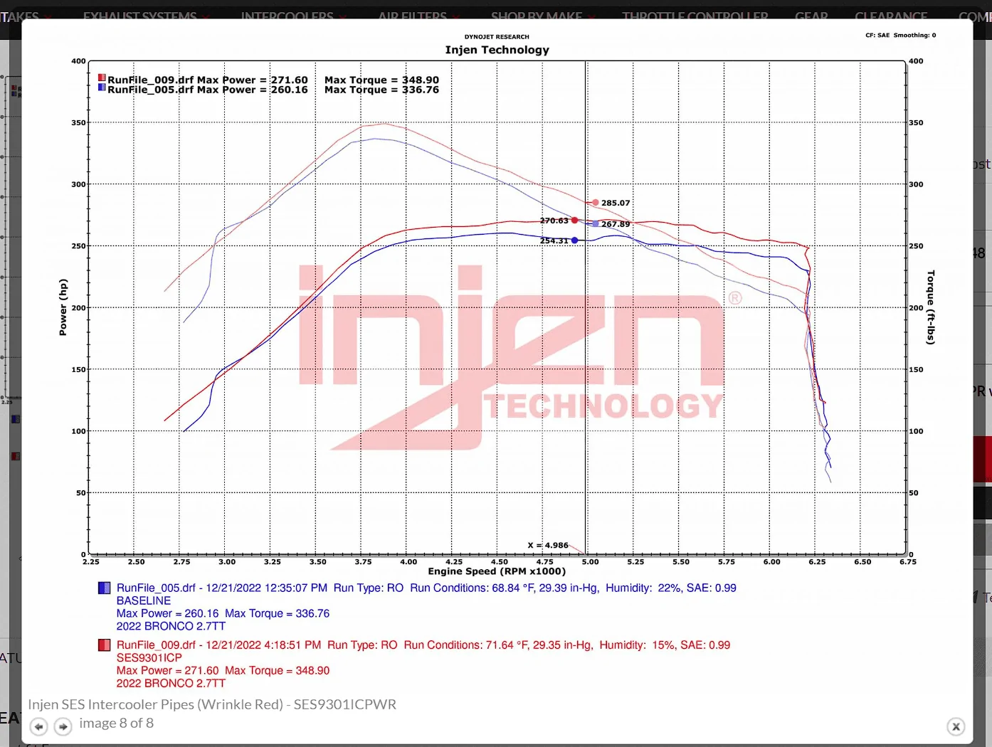 Injen Charge Pipes installed on 2.7 with Injen CAI | Bronco6G