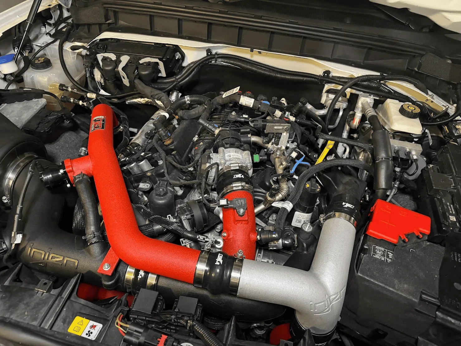 Ford Bronco Injen Charge Pipes installed on 2.7 with Injen CAI 1704648510644