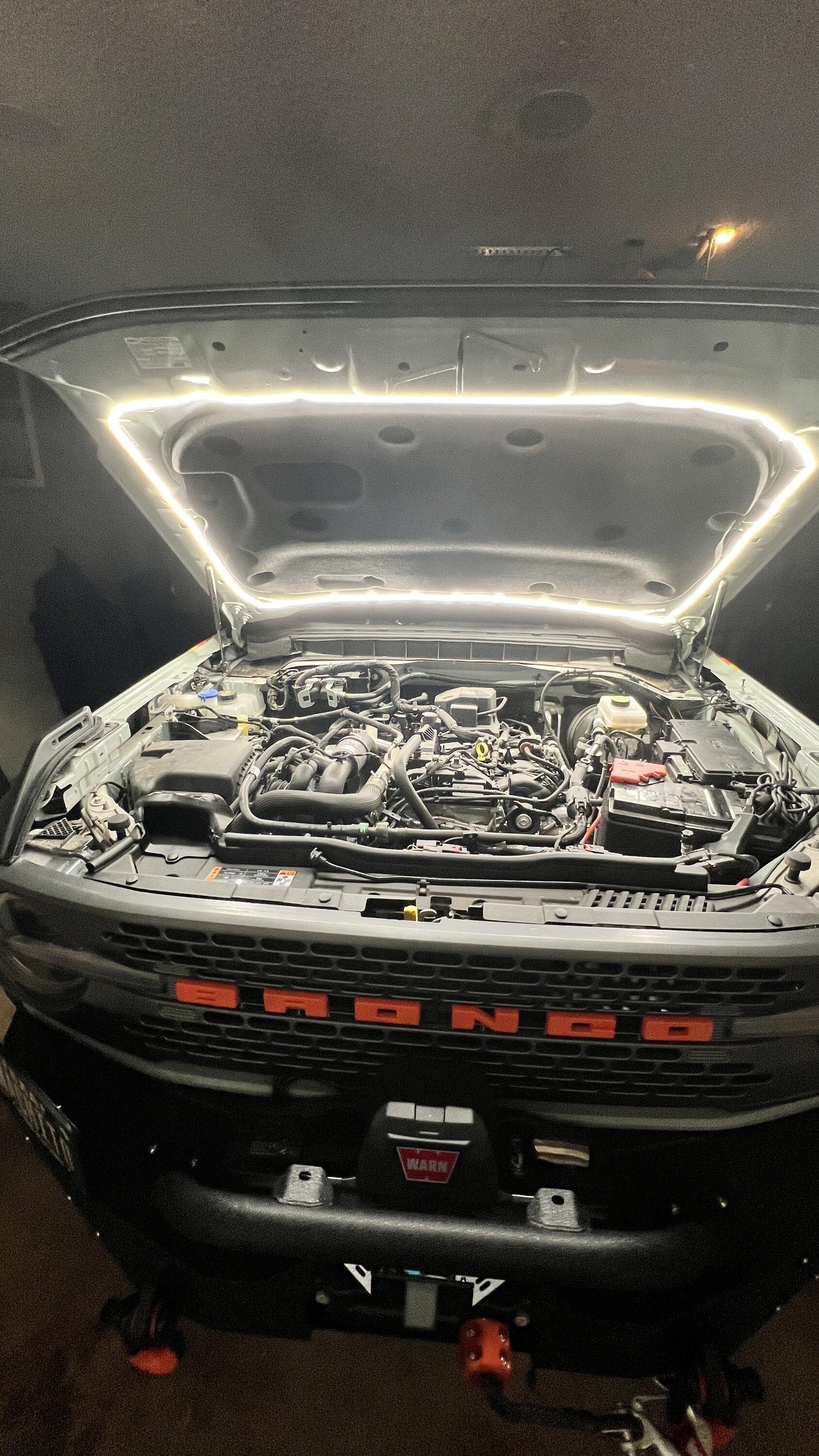 Ford Bronco Added DIY LEDs To Engine & Cargo Bay IMG_2026
