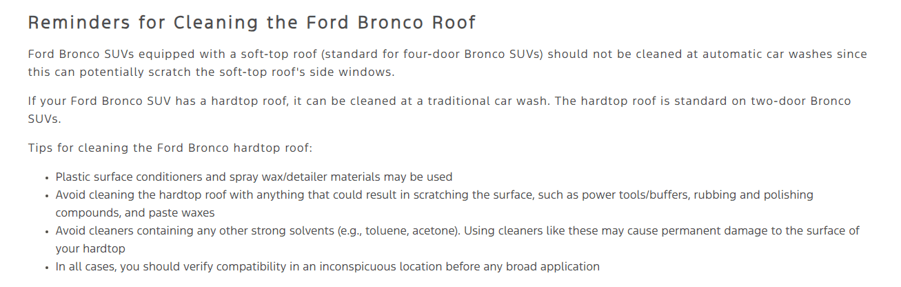 Ford Bronco Ceracoat trim protector on hard top Screenshot 2024-01-09 155617