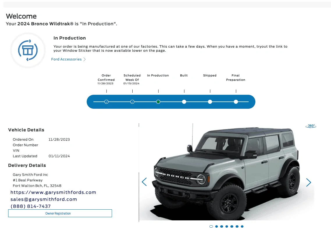 Ford Bronco Bronco Build Week 1/15/2024 Screenshot 2024-01-11 at 10.01.37 AM