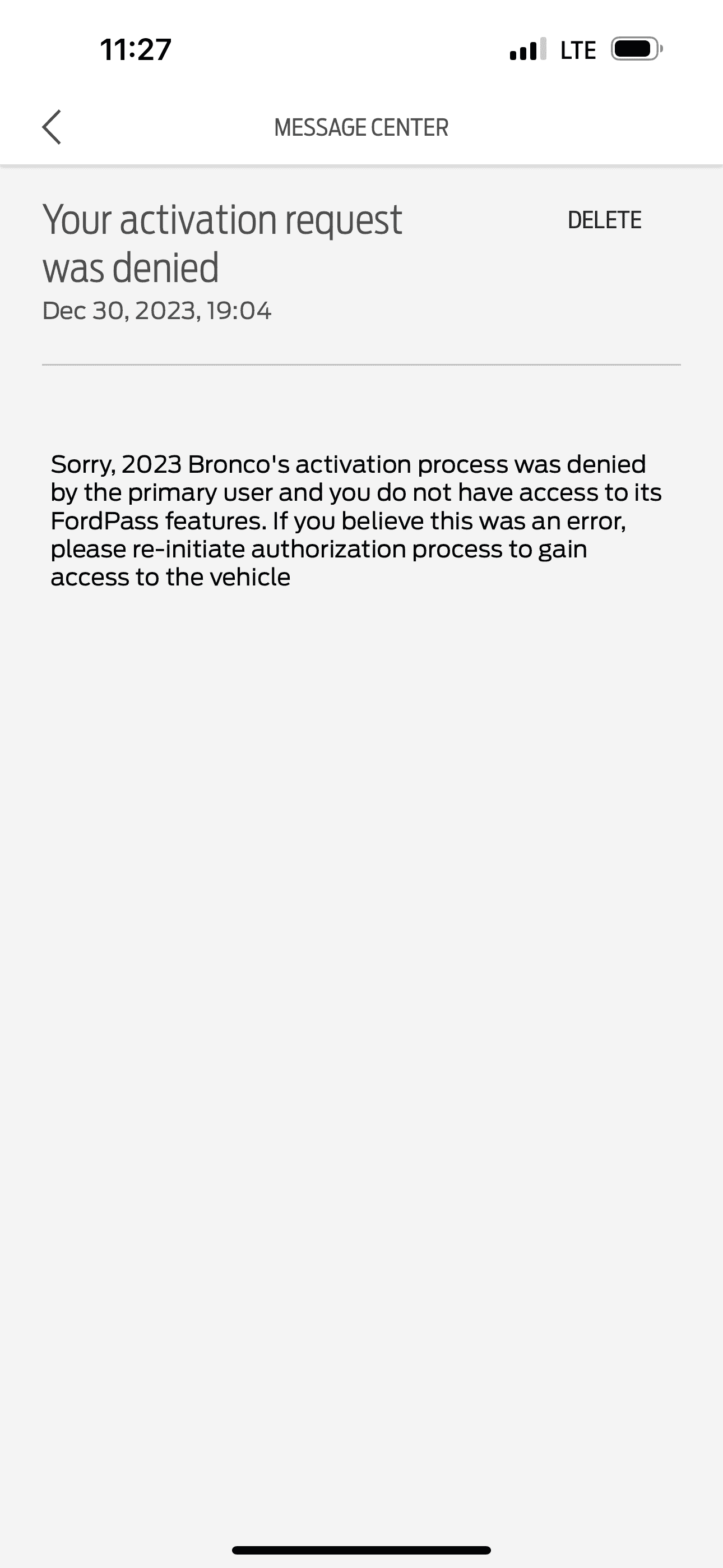 Ford Bronco FordPass Connect will not activate IMG_5425