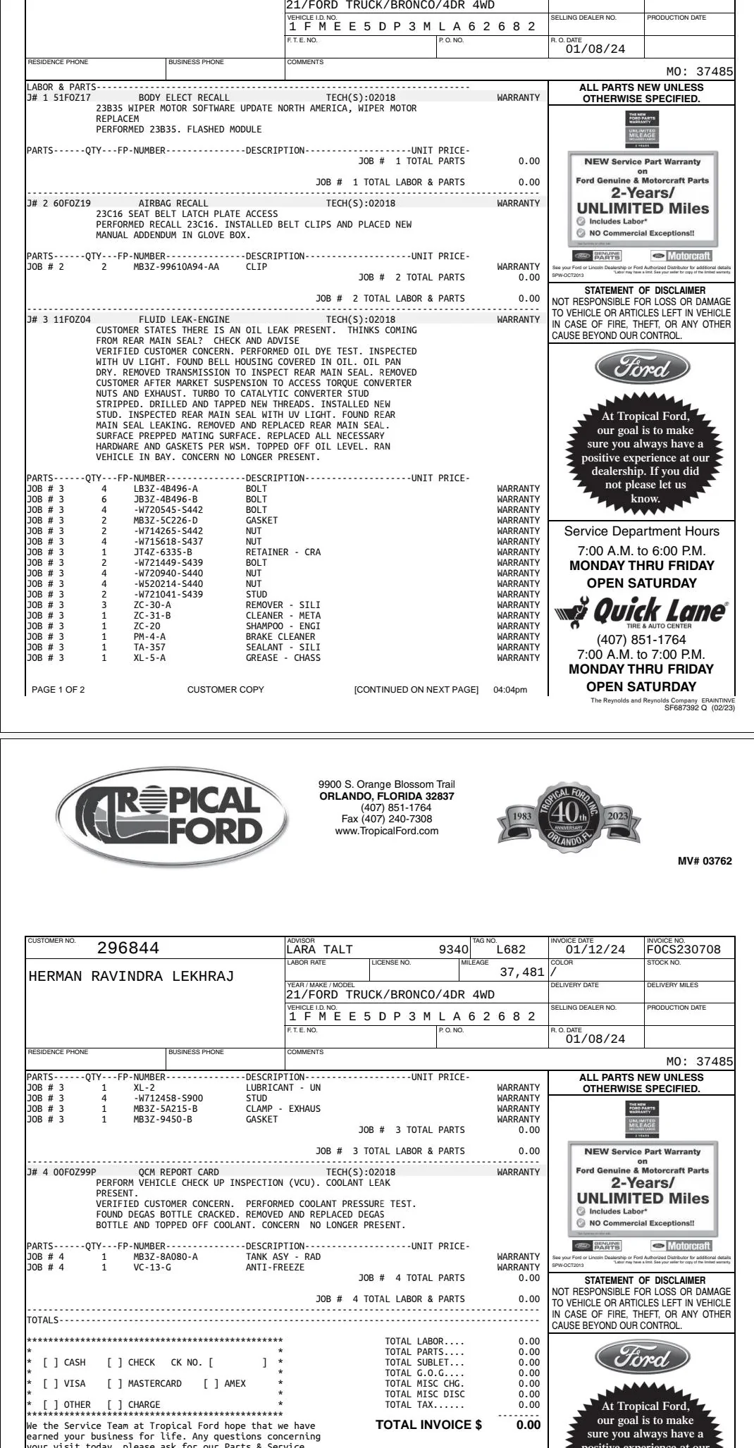 Ford Bronco Please HELP! Oil leak! 1000011585