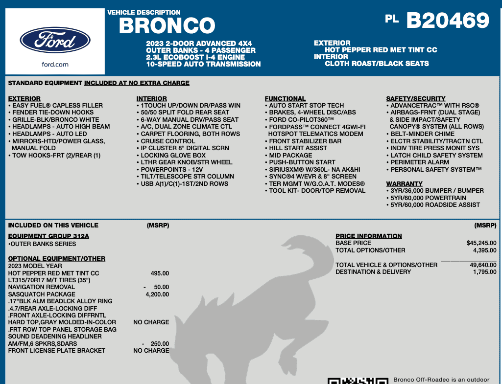 Ford Bronco Purchase HOSS 3.0 Suspension 1705184708676