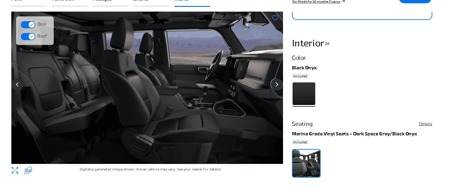 Ford Bronco Interior 2024 question- Big Bend and Black Diamond Black Diamond