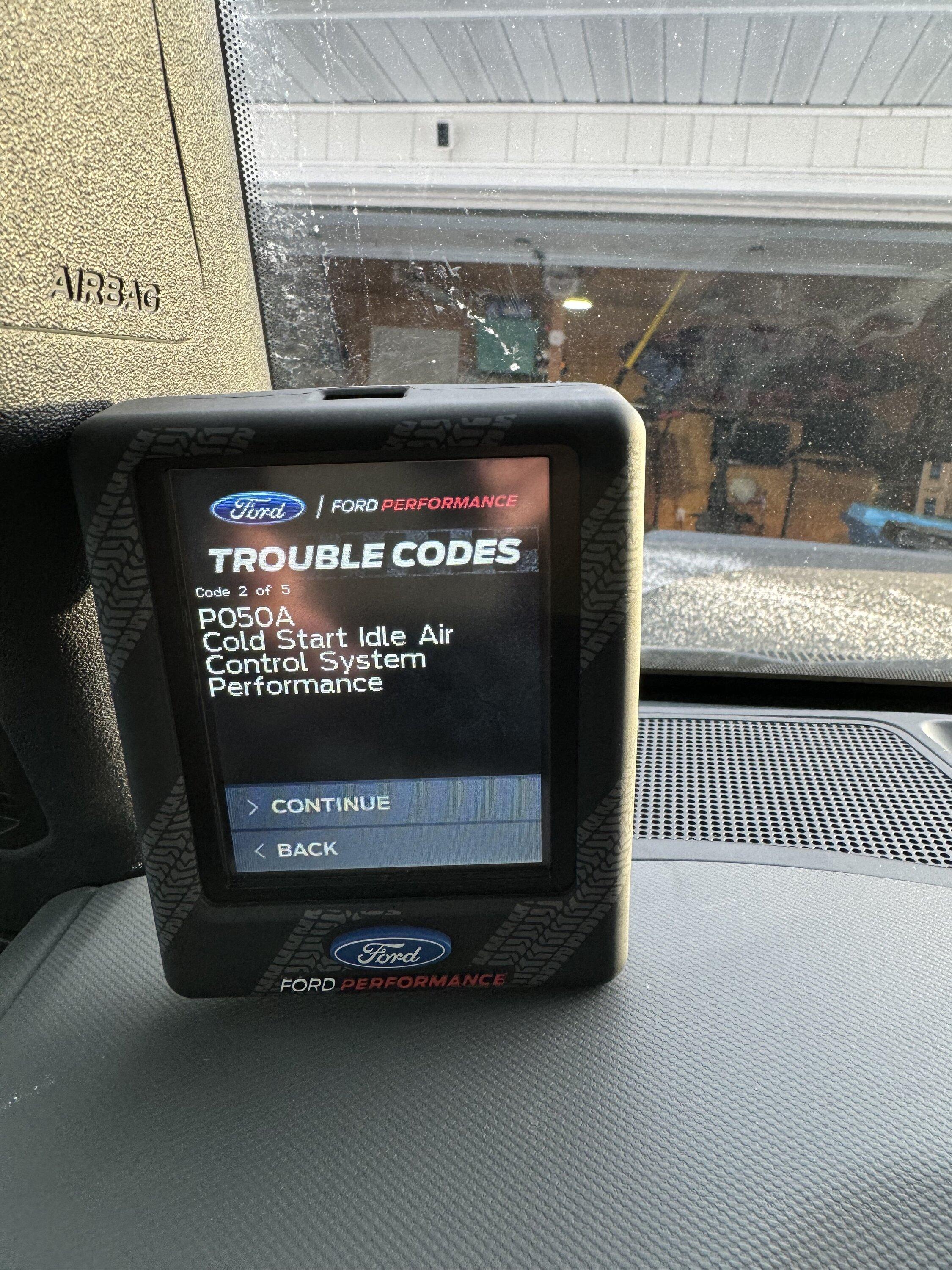 Ford Bronco Multiple Trouble codes- Sub Freezing temps 2021 BD 2.7 IMG_0729