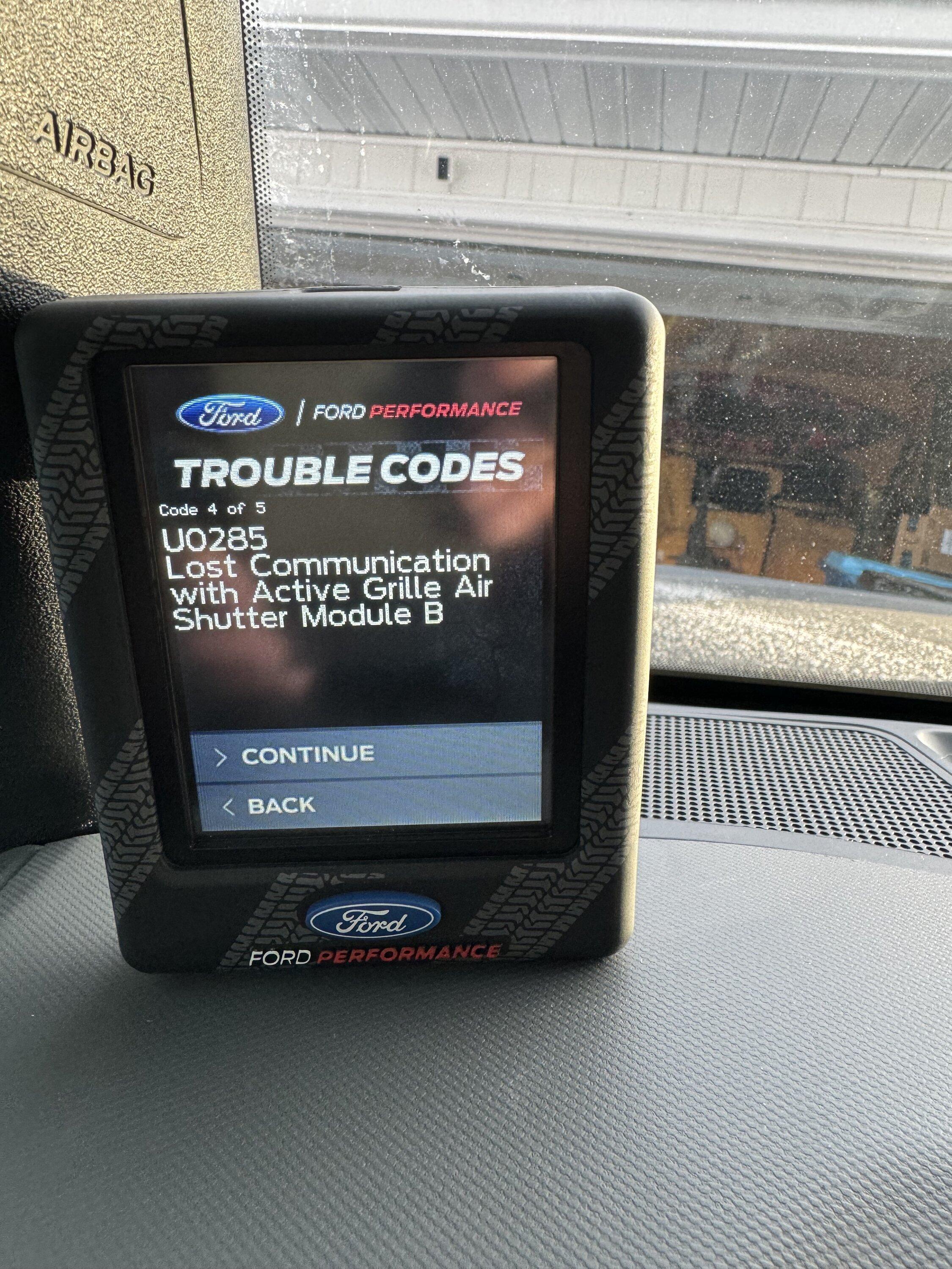 Ford Bronco Multiple Trouble codes- Sub Freezing temps 2021 BD 2.7 IMG_0731