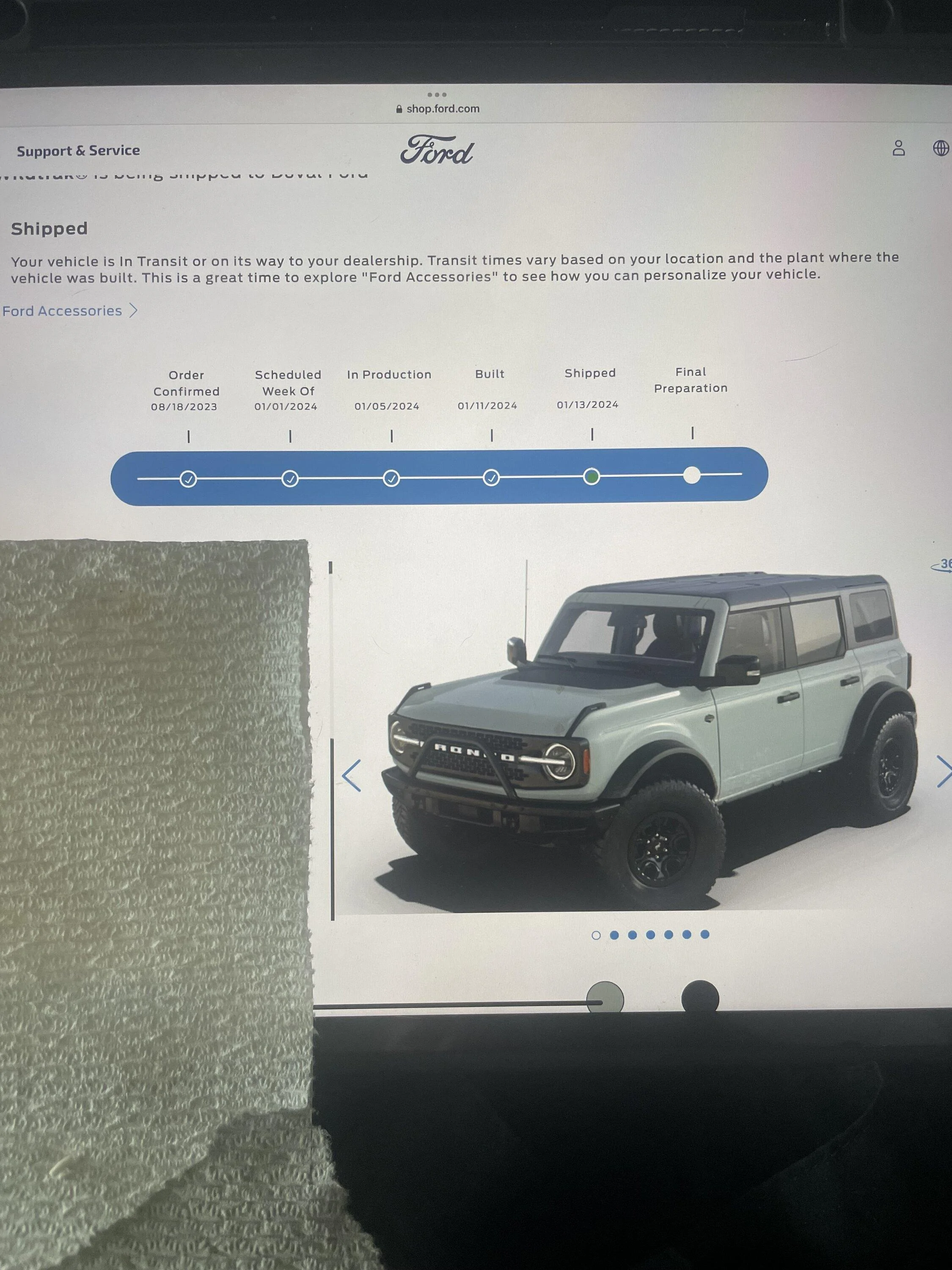 Ford Bronco 2024 Bronco Wildtrak delivery confirmed. IMG_6467