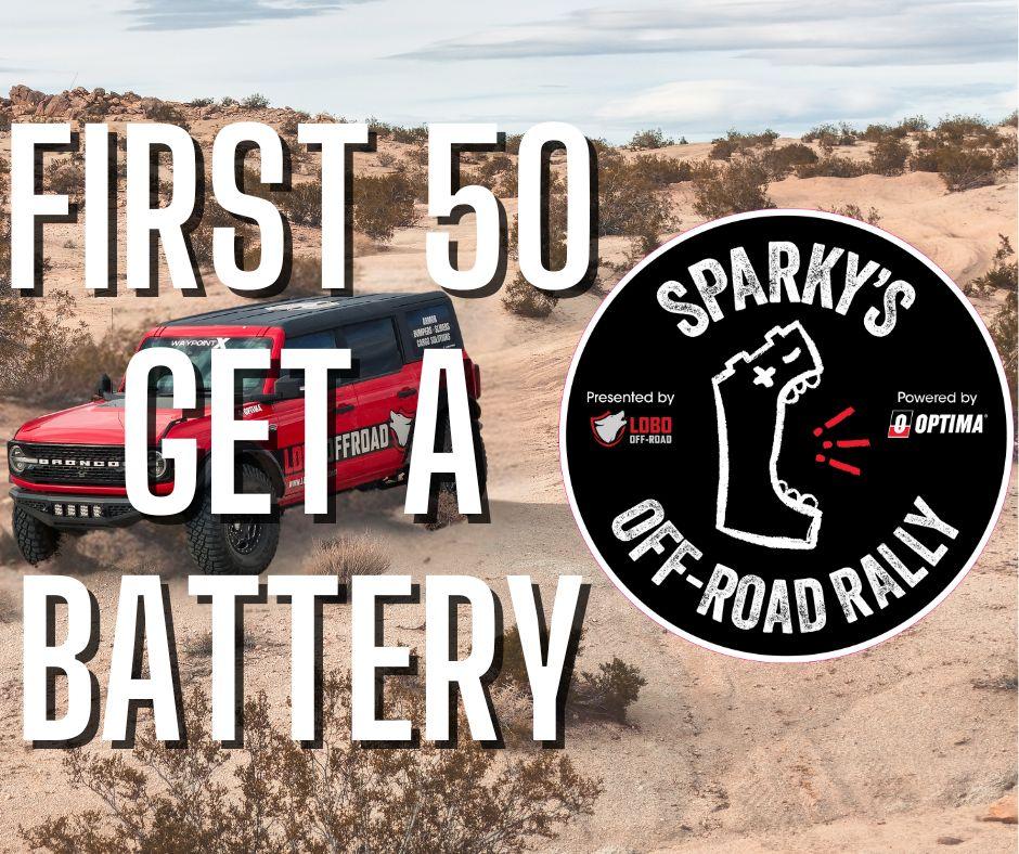 Ford Bronco Sparky's Off-Road Rally at KOH - Powered by OPTIMA/ Presented by Lobo Off-Road! (January 28, 2024) JPG video Sparky First 50 Instagram