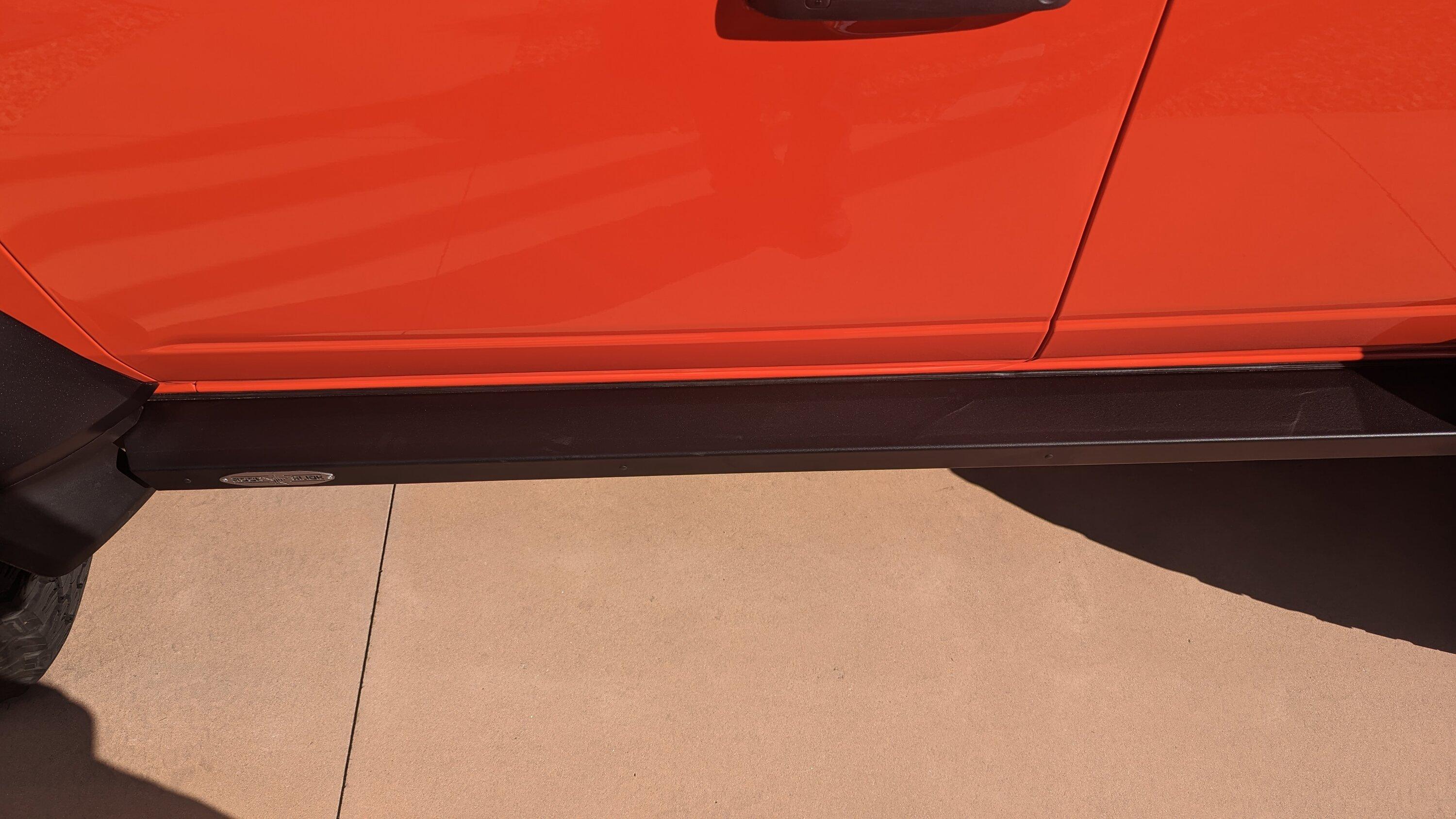 Ford Bronco Rock Slide Engineering Step Sliders Installed (Some Raptor Specifics) PXL_20240119_215655313