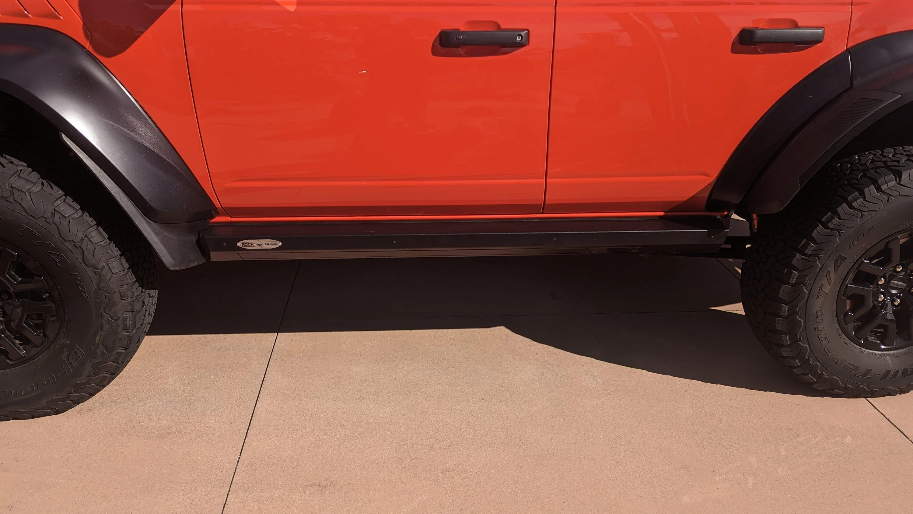 Ford Bronco Rock Slide Engineering Step Sliders Installed (Some Raptor Specifics) PXL_20240119_215643931