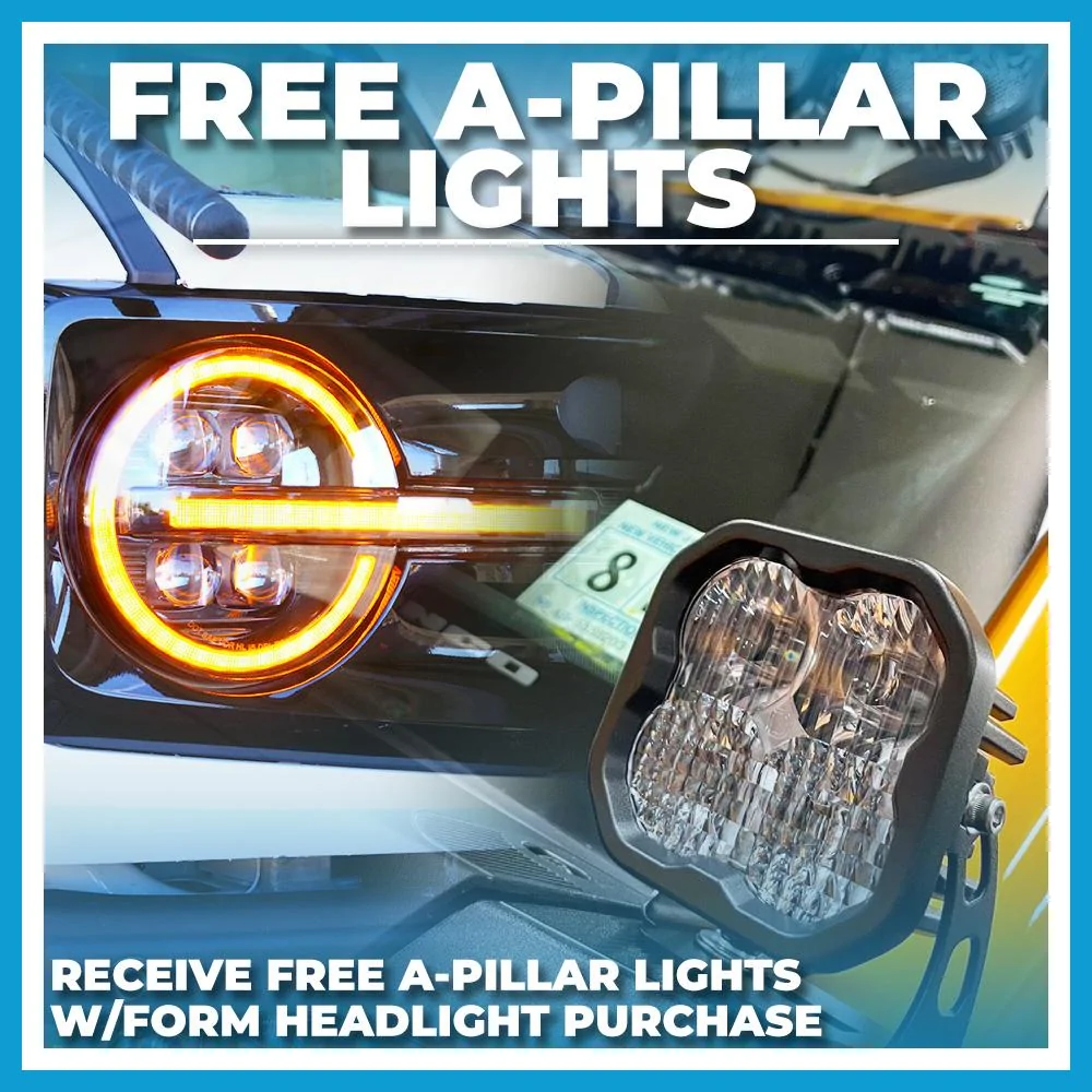 Ford Bronco FREE A-PILLAR LIGHTS w/Headlight Purchase Free A-Pillar Lights copy