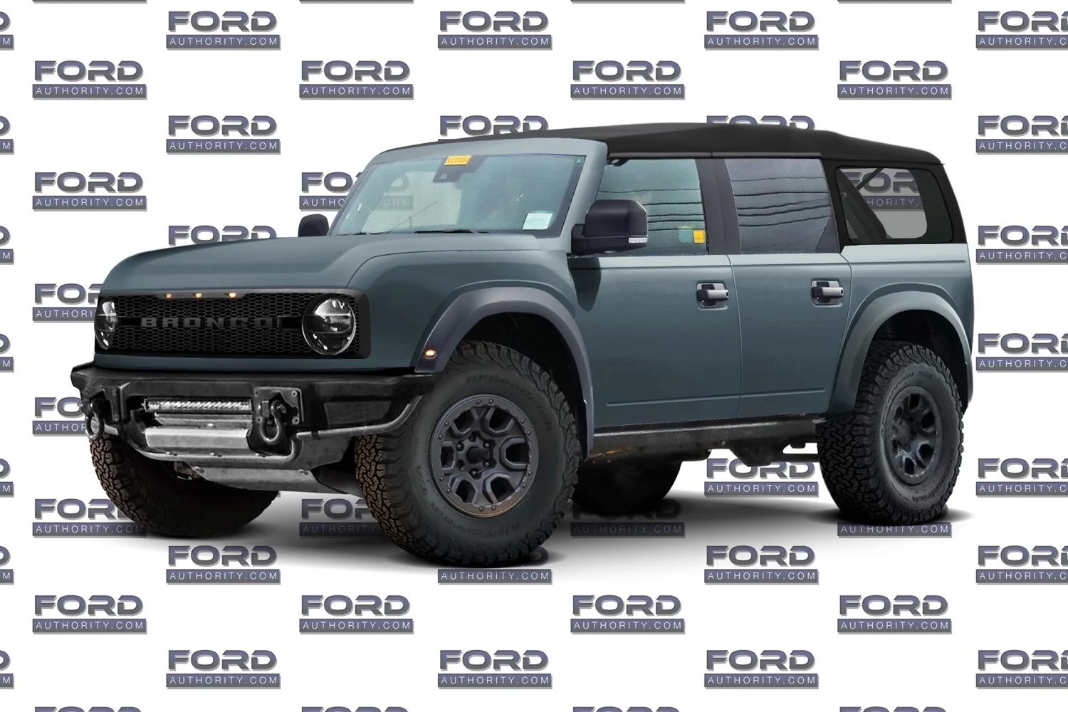 Ford Bronco Ford Authority's "Badlands" Render for Bronco 2021-Ford-Bronco-Badlands-Four-Door-Renderings-007-Gray-Blu