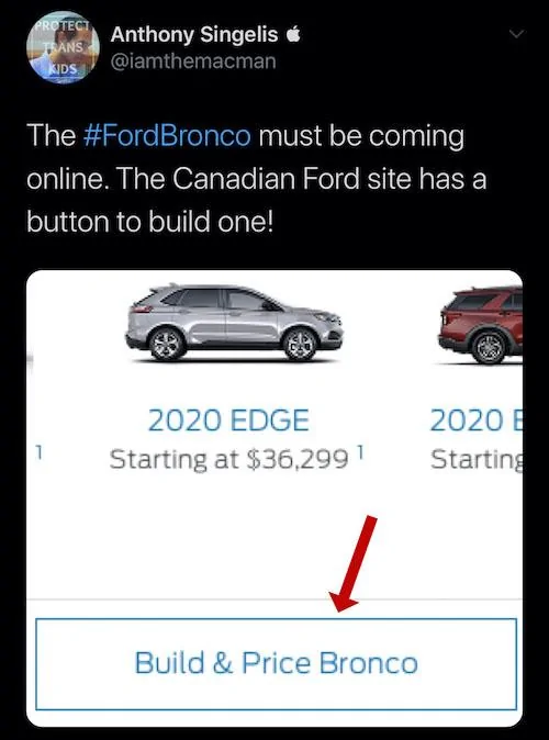 Ford Bronco Bronco Build and Price seemingly showed up on Ford Canada site 2021 Bronco Build and Price-2