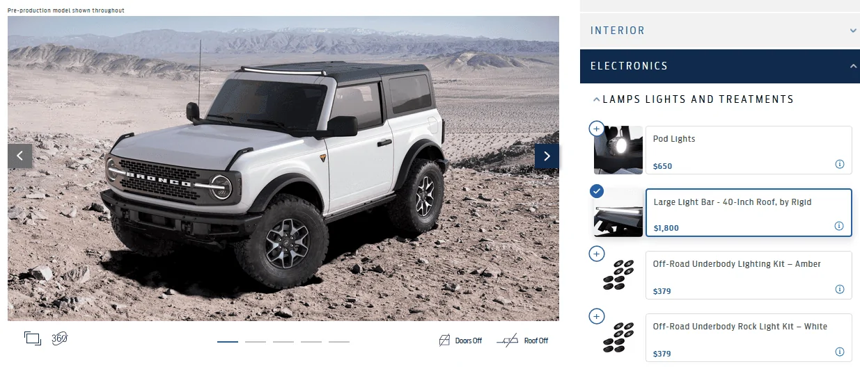 Ford Bronco How does the lightbar attach? build and price bug? bronco lightbar 2