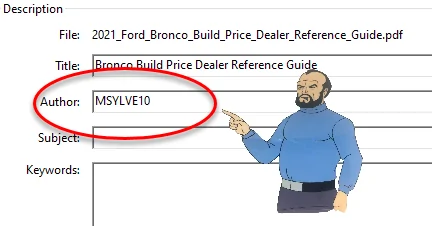 Ford Bronco 2021 Bronco Preliminary Build & Price Dealer Quick Reference Guide [PDF] 01 MSYLVE10