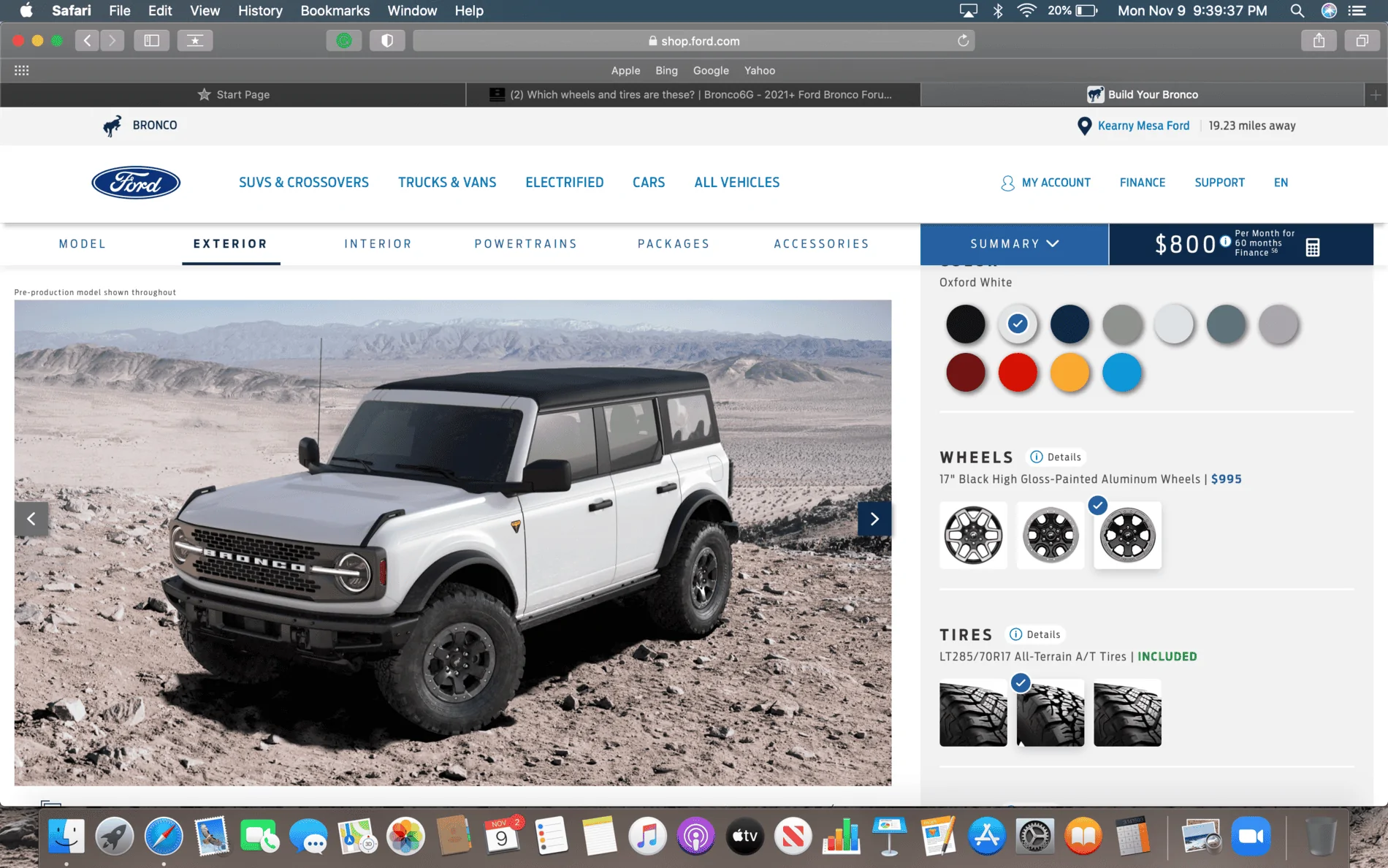 Ford Bronco Which wheels and tires are these? Screen Shot 2020-11-09 at 9.39.37 PM
