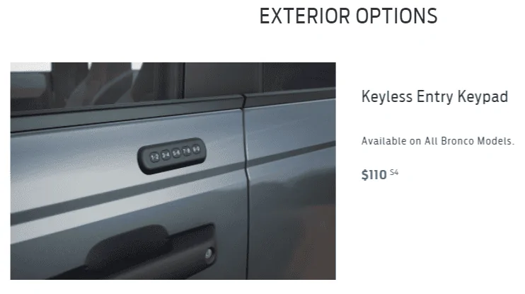 Ford Bronco Who's adding Keyless Keypad Entry and why? 1605038072860