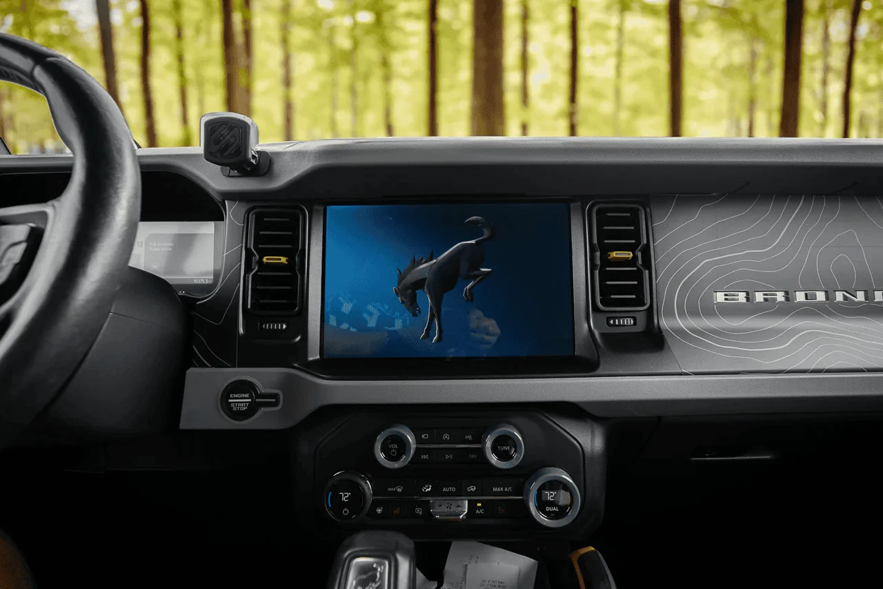 Ford Bronco StickerFab Topological Dash Overlays w/ Safety Airbag Cutouts 1705935338932