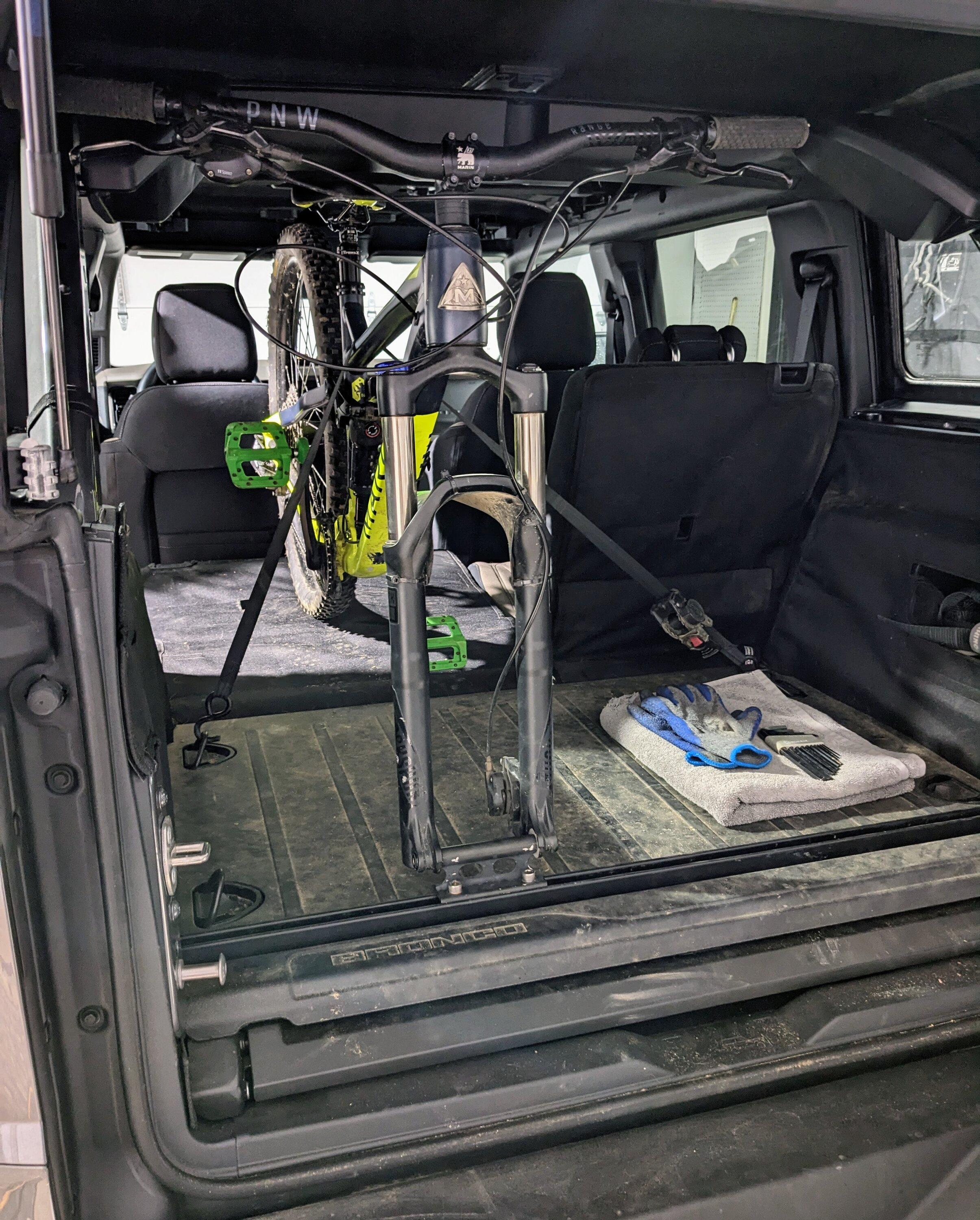 Ford Bronco Interior Bike Storage IMG_0296