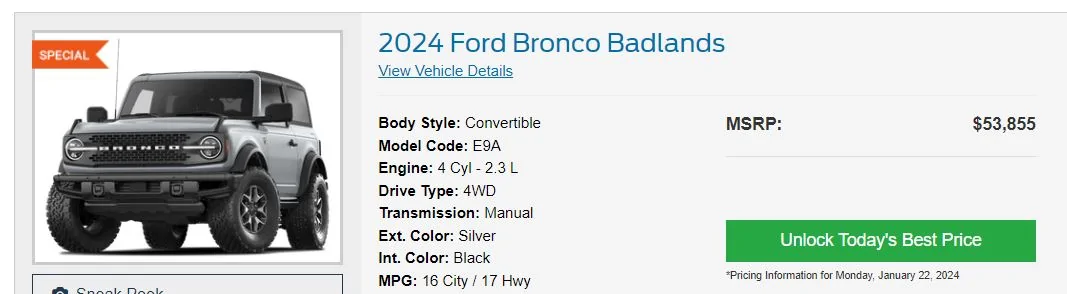 Ford Bronco Bronco Build Week 1/8/2024 Its aliv