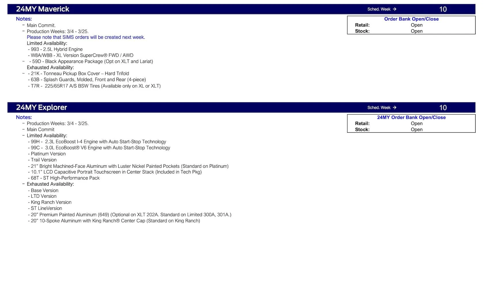 Ford Bronco 2024 Bronco Priority Scheduling Only This Week (1/25/24) for Raptor, Heritage Limited, Heritage and Everglades Ford Scheduling Notes - 1.22.24-13
