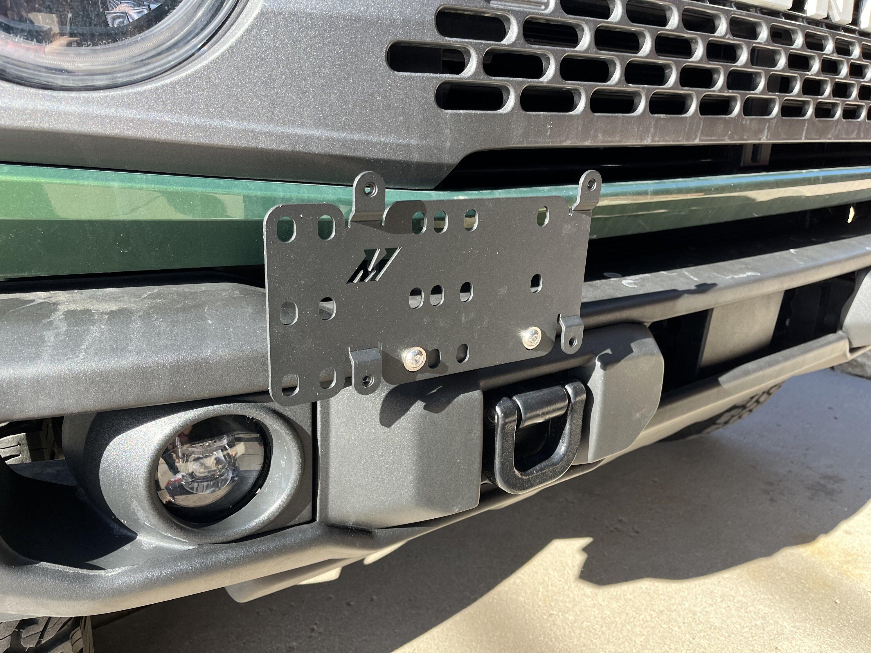 Ford Bronco Mishimoto Front License Plate Relocation Kits IMG_0588