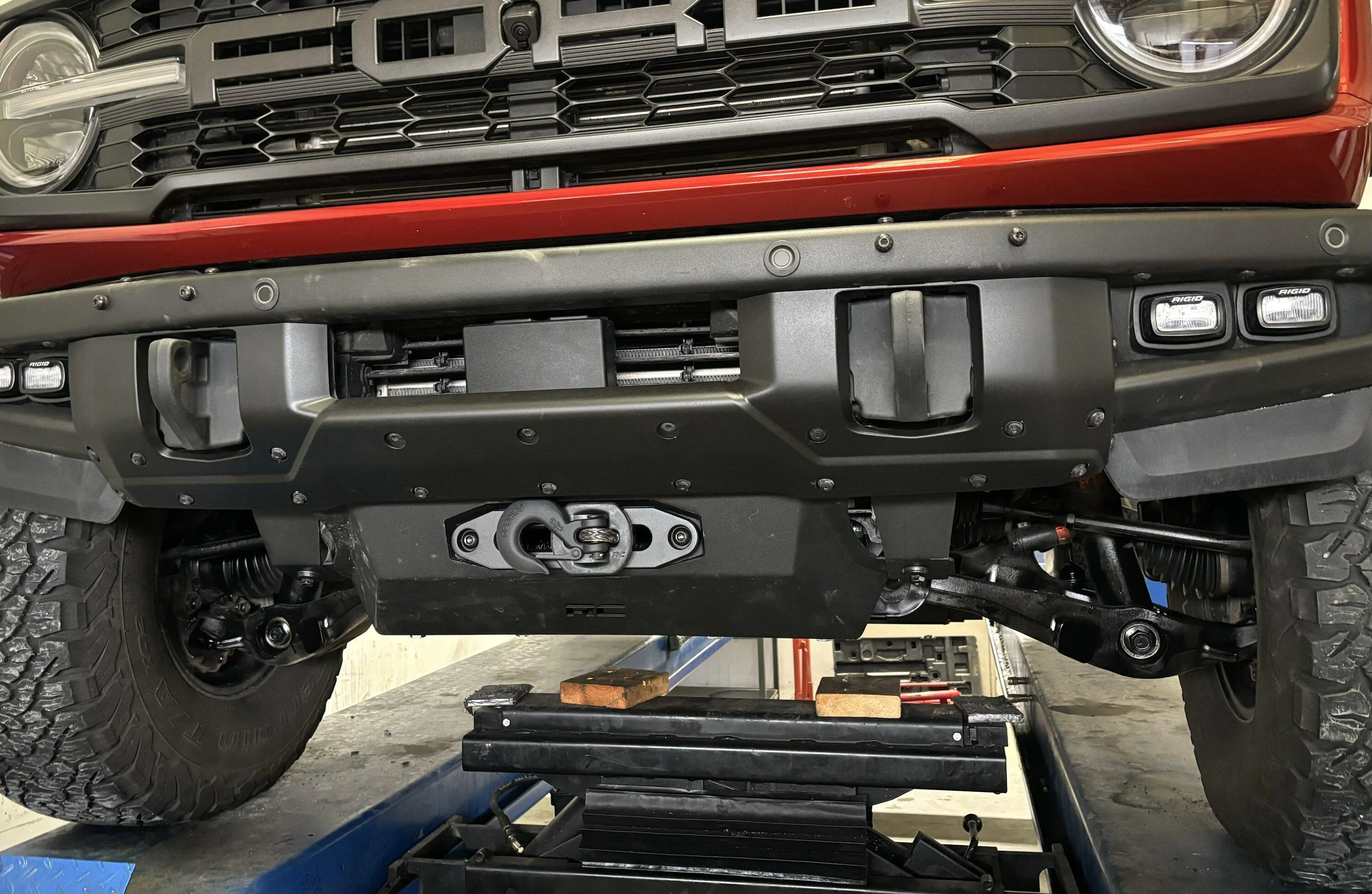 Ford Bronco 12,000 lb Hidden Winch install on Bronco Raptor IMG_0968