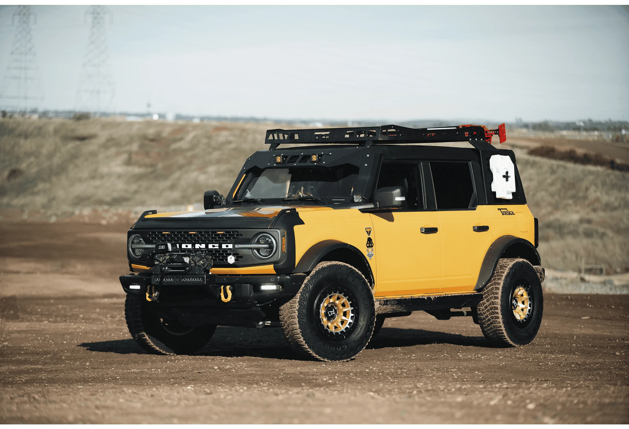 Ford Bronco NEW: Black Rhino Tusk BR016 | Removable Rock Guard Ring ino-tusk-br016-matte%20gold%20machined%20ring-17x8