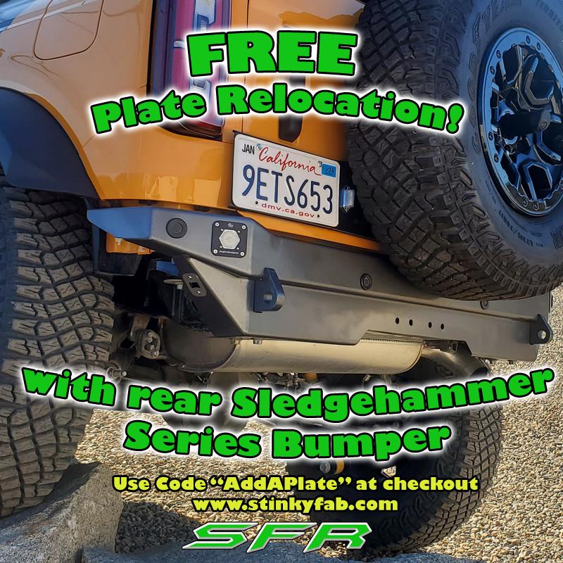 Ford Bronco Free SFR License Plate Relocation! AddAPlate