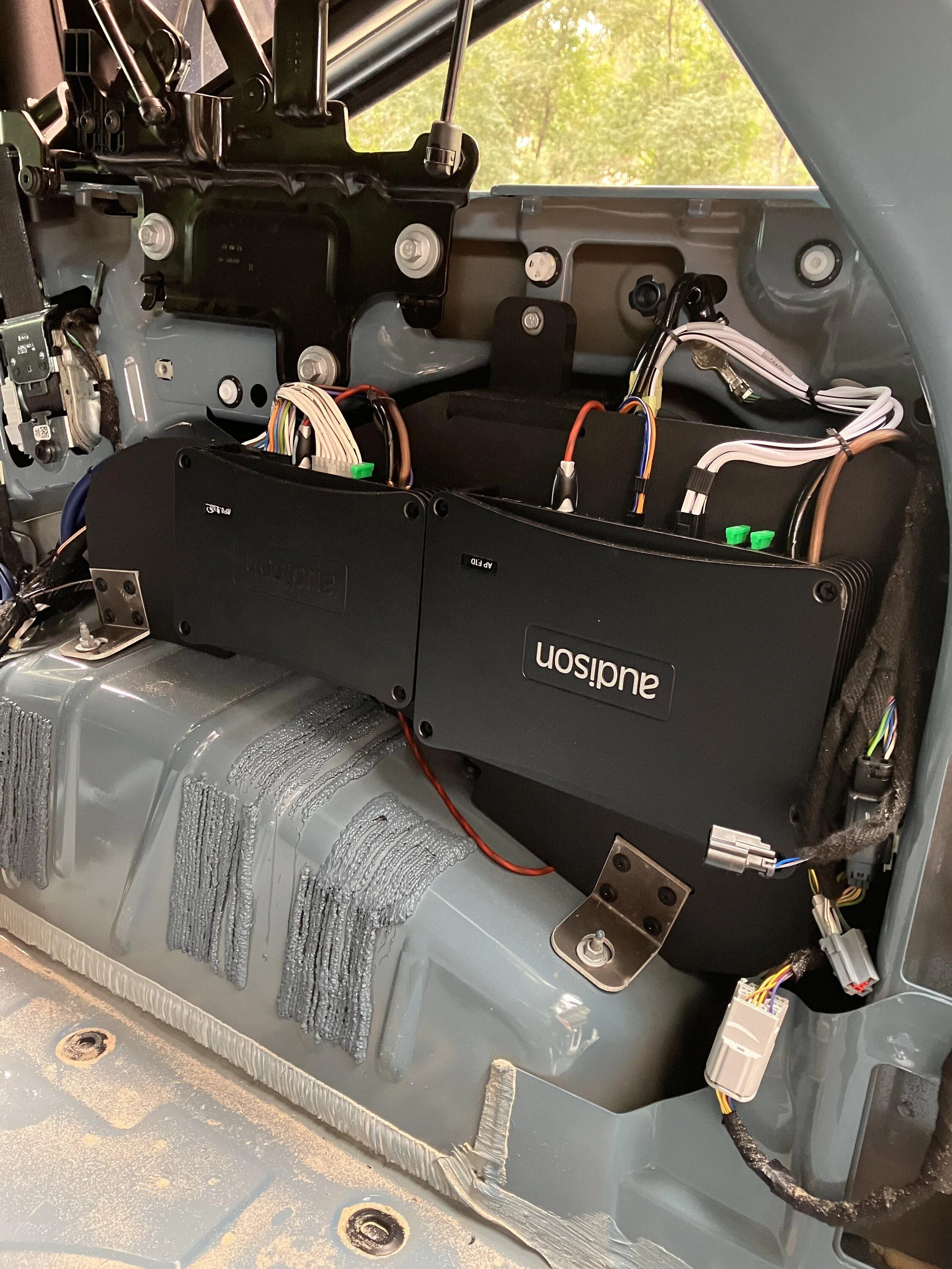 Ford Bronco 2022 Bronco Tailgate Subwoofer & Amplifier (Behind Cargo Area Panel) Installation IMG_0943