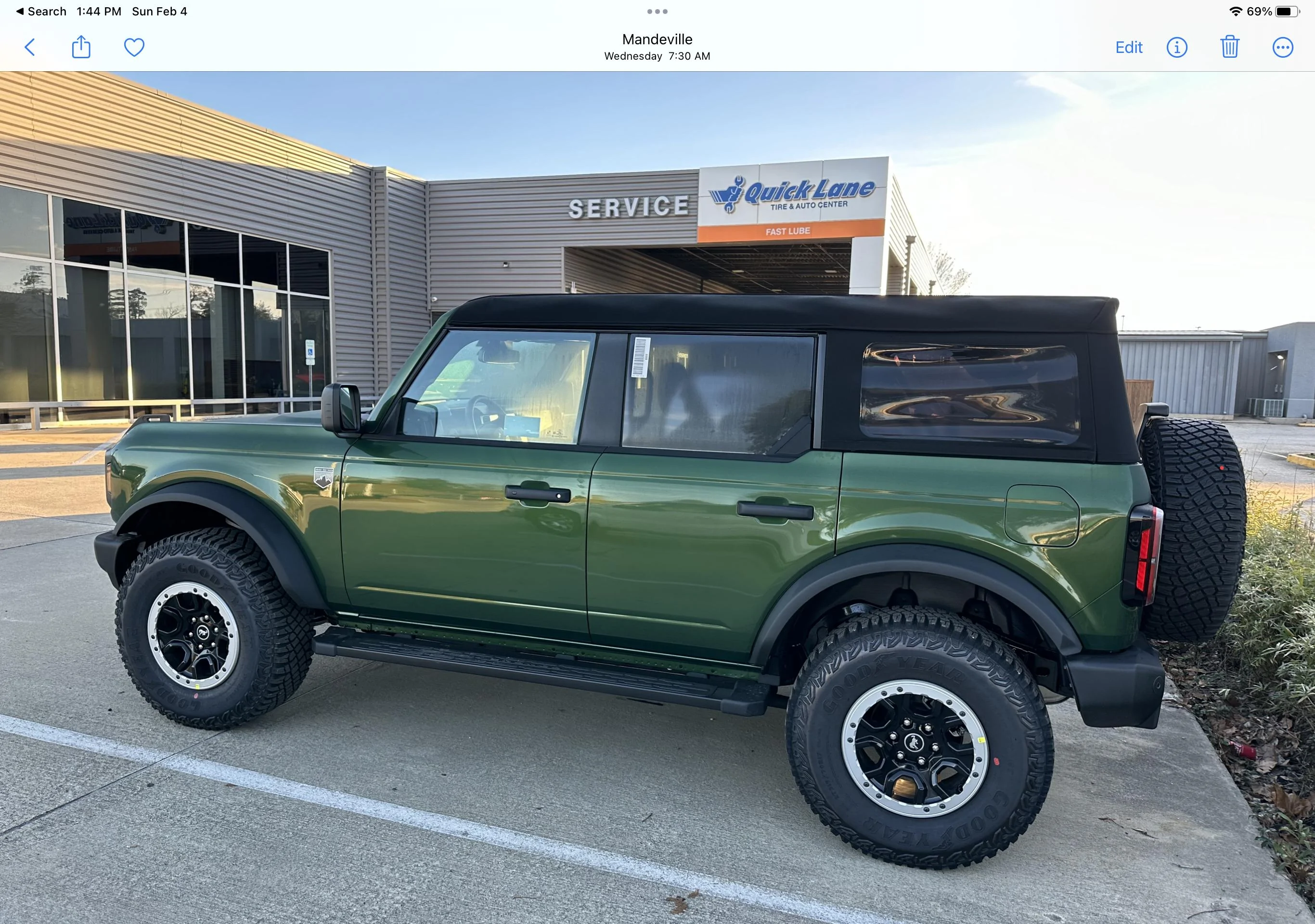 Ford Bronco Bronco Build Week 1/8/2024 IMG_0861