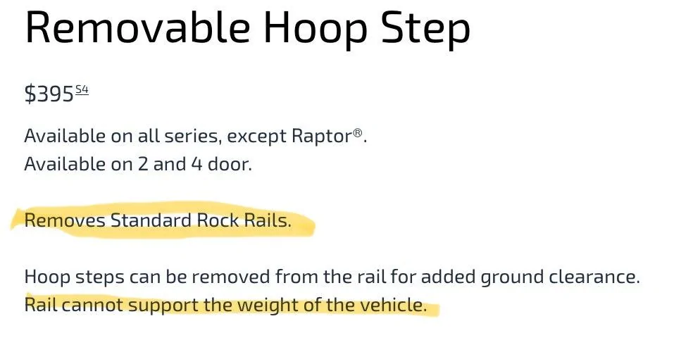Ford Bronco Factory rock rails with removable step bent IMG_1404