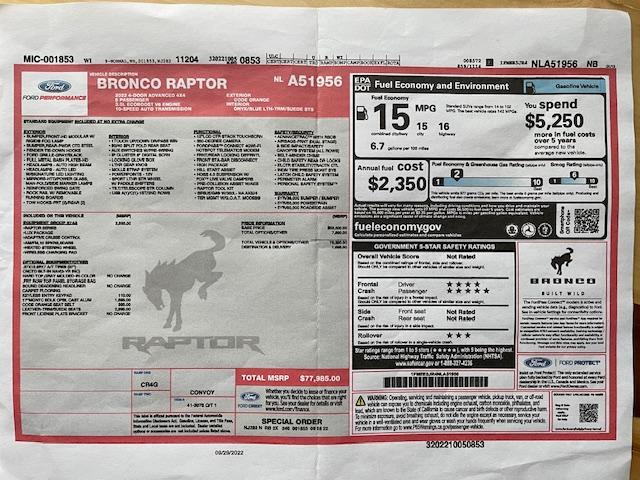 Ford Bronco 2024 Bronco Raptor with Code Orange Package, no orange wheel ring IMG_4661