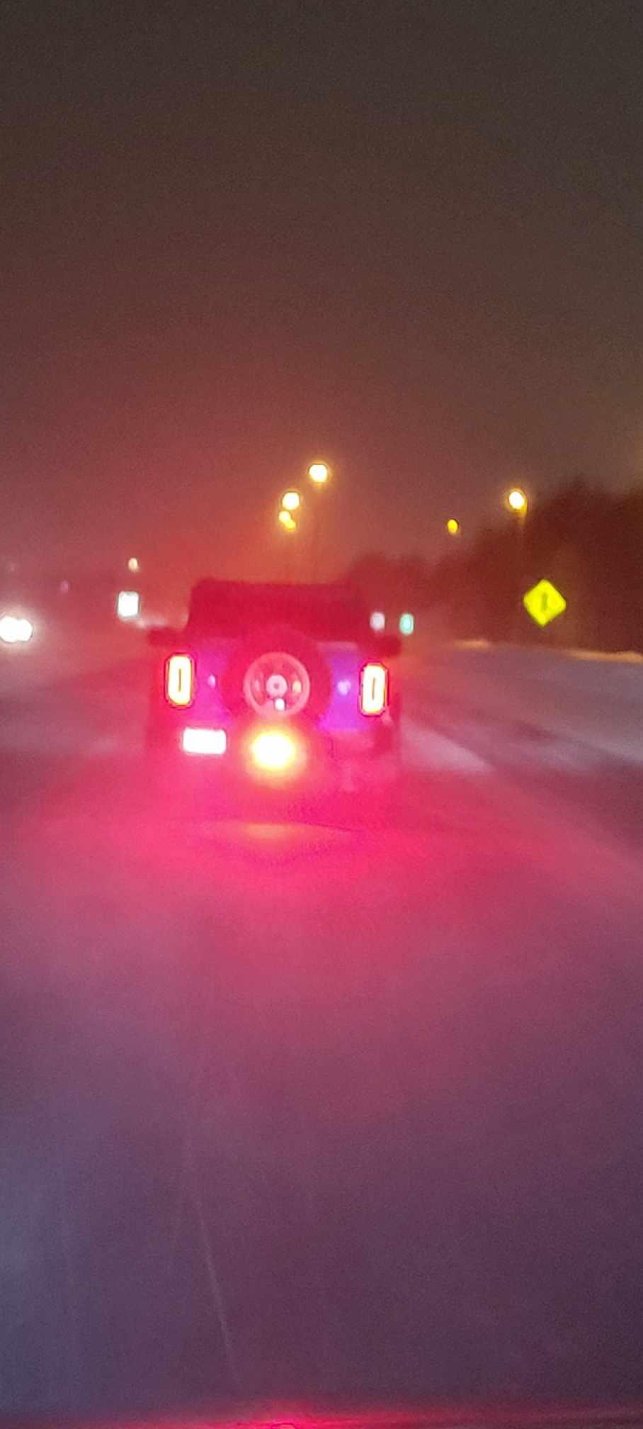 Ford Bronco Rear (red) fog light & Amber/White strobes installed received_601013172191332
