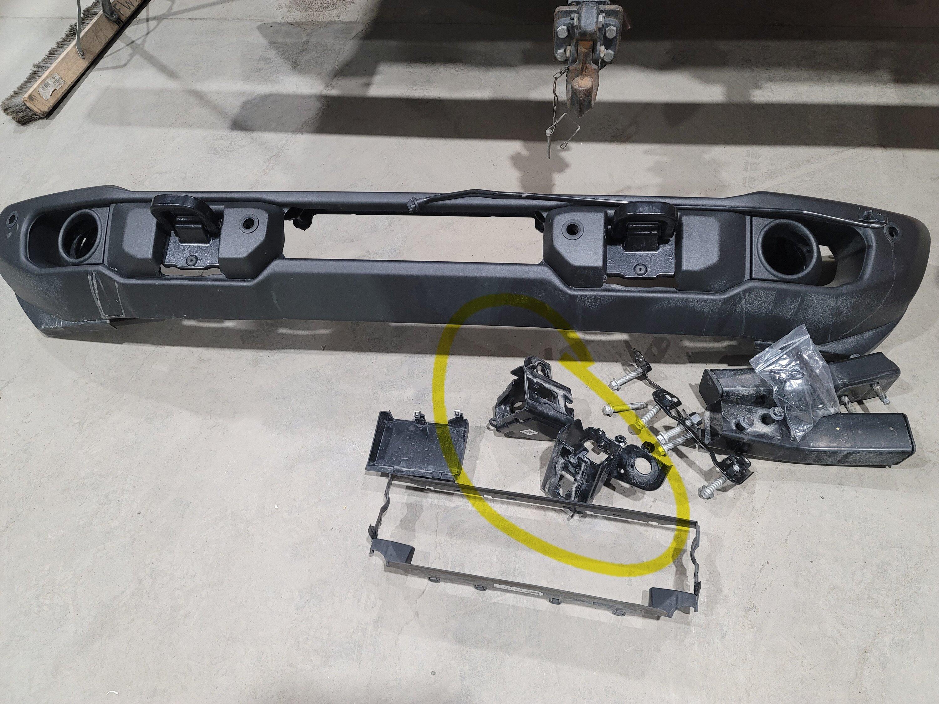 Ford Bronco Plastic Bumper Tow Hook Delete (Upgrading to Modular Bumper) 20240205_140914