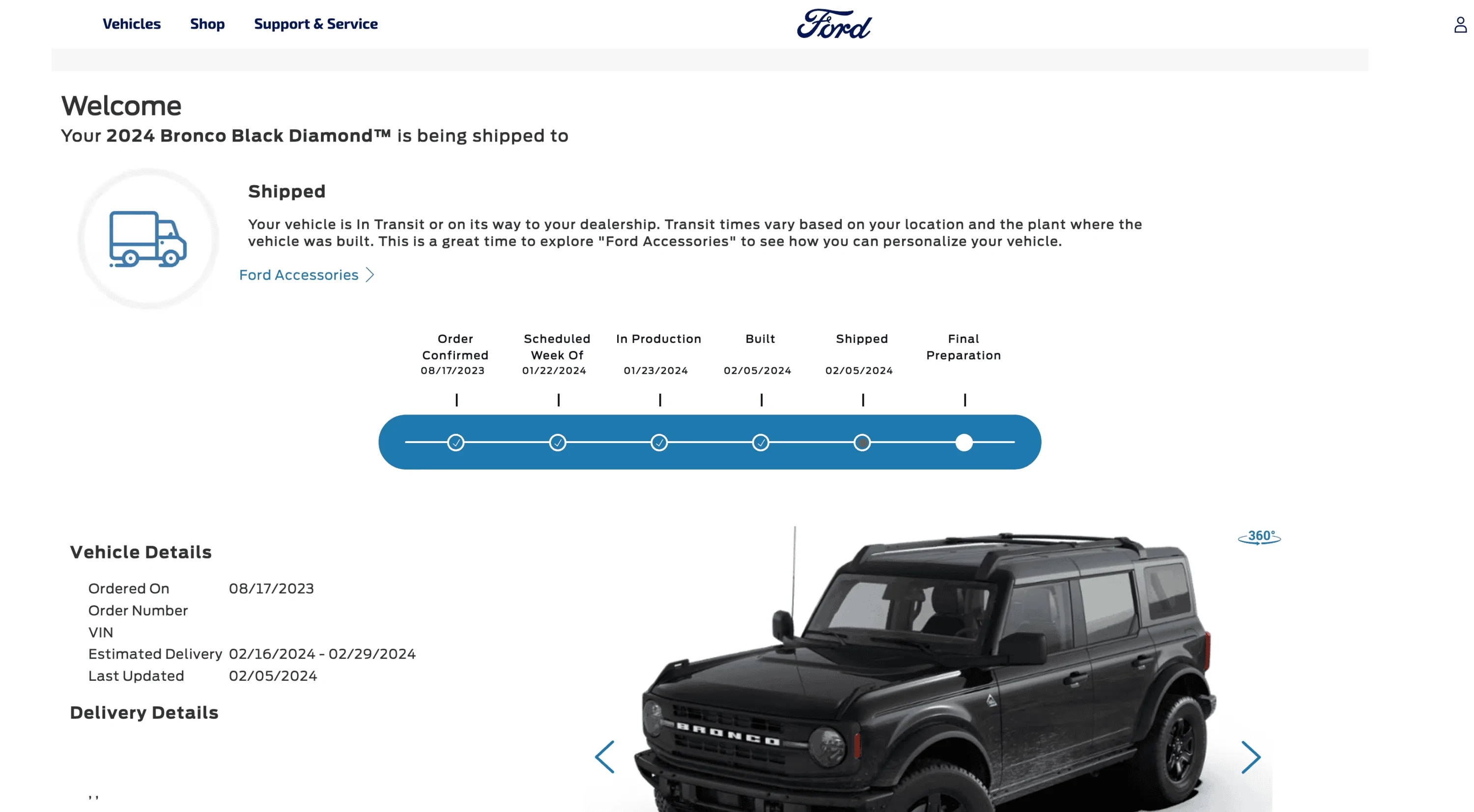 Ford Bronco Bronco Build Week 1/22/2024 Screen Shot 2024-02-06 at 8.04.14 AM