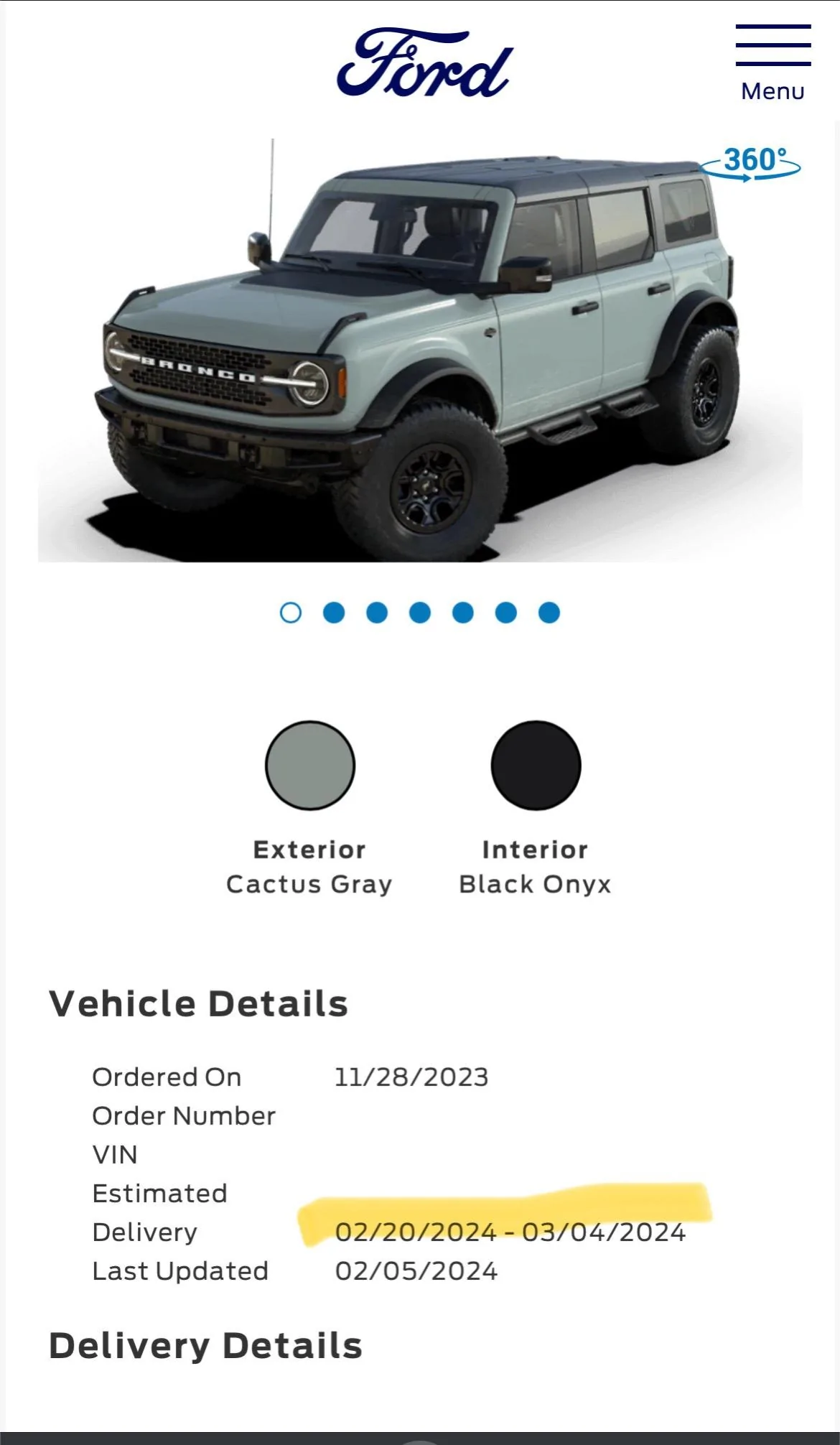 Ford Bronco Bronco Build Week 1/15/2024 IMG_3624