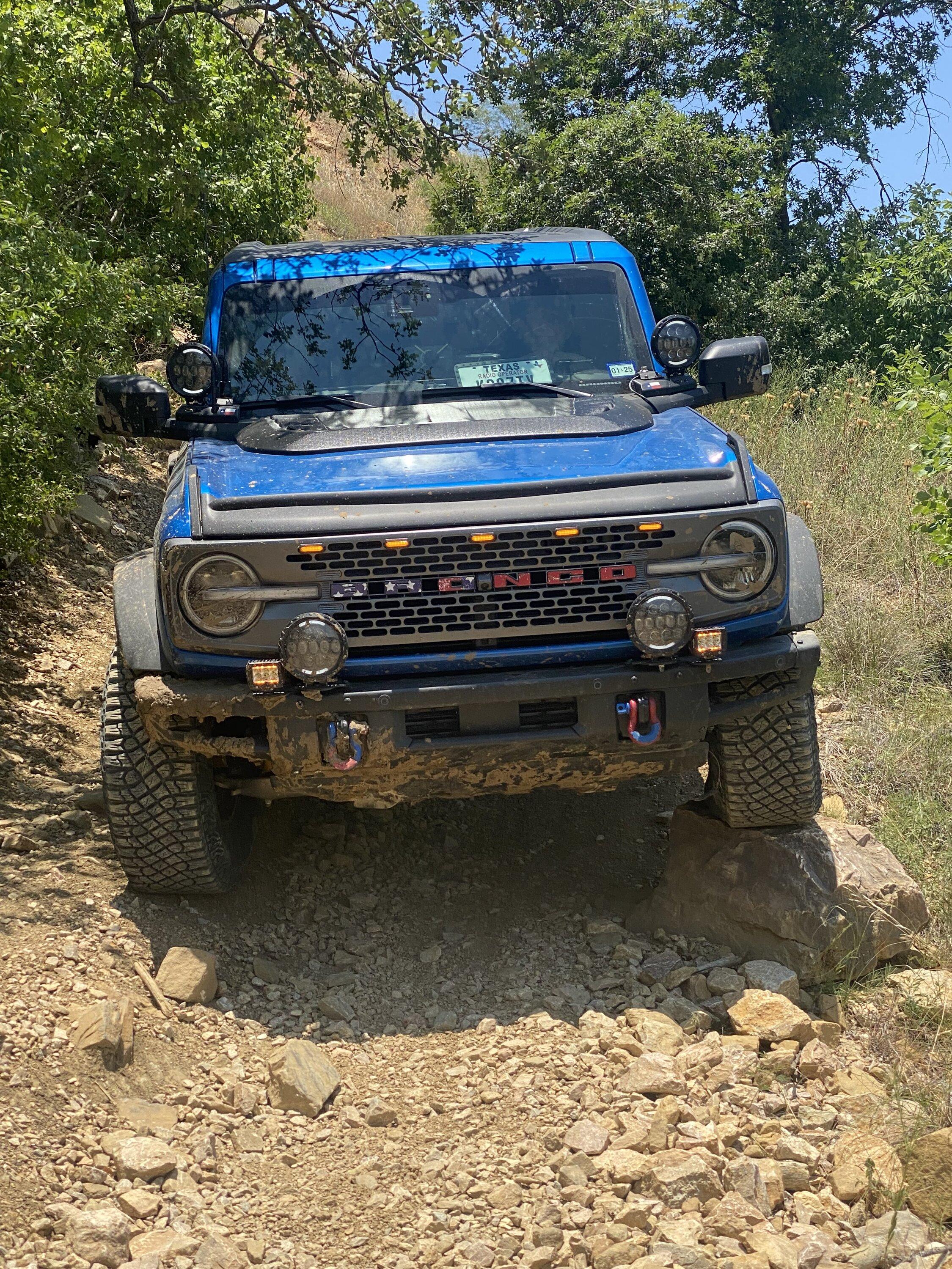 Ford Bronco tapping into high beam wire IMG_3877