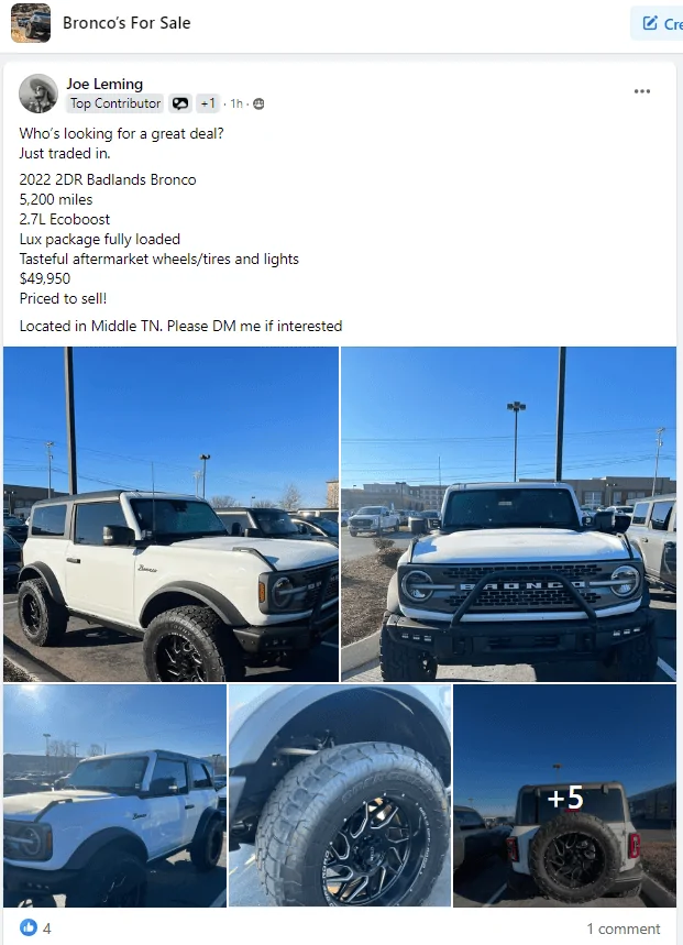 Ford Bronco Used Value Dropping Fast 1707324190539