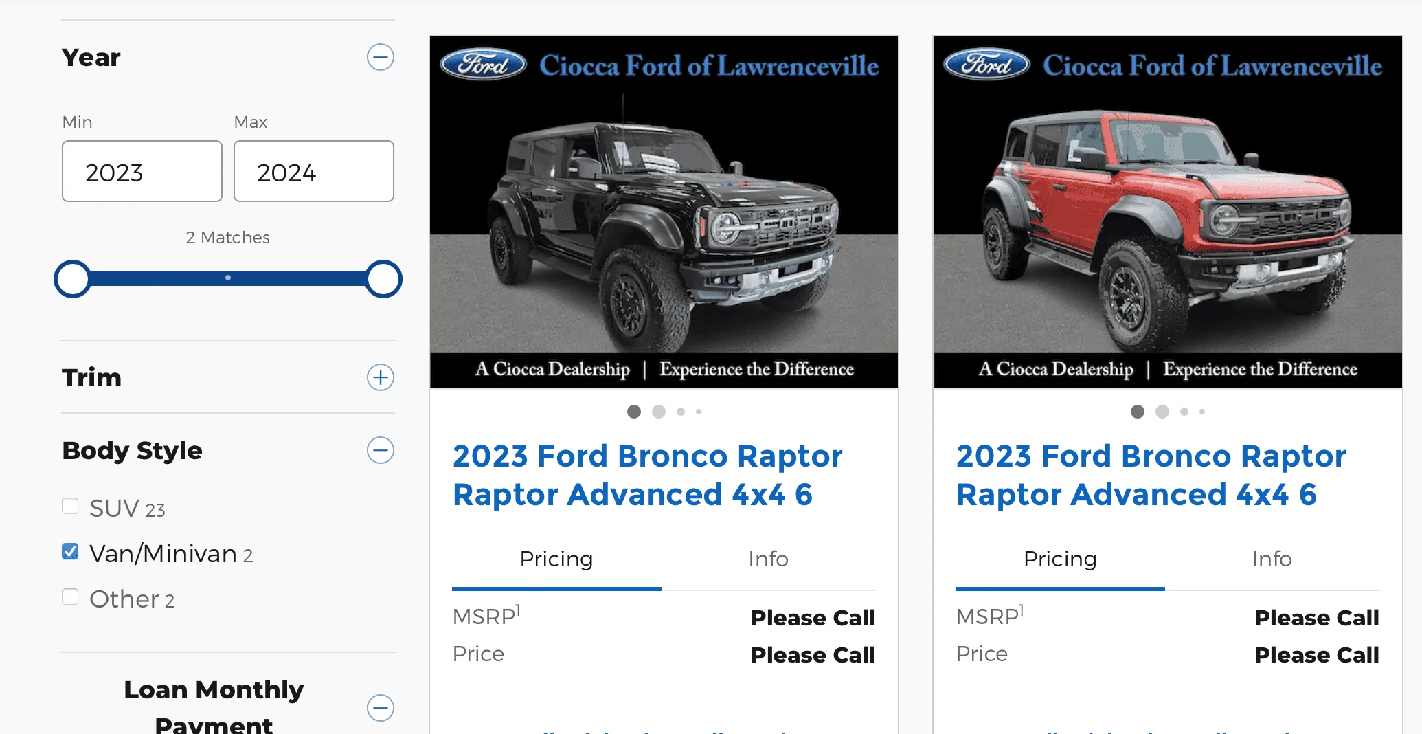 Ford Bronco Bronco Raptor = minivan? Screenshot 2024-02-08 at 5.39.51 PM