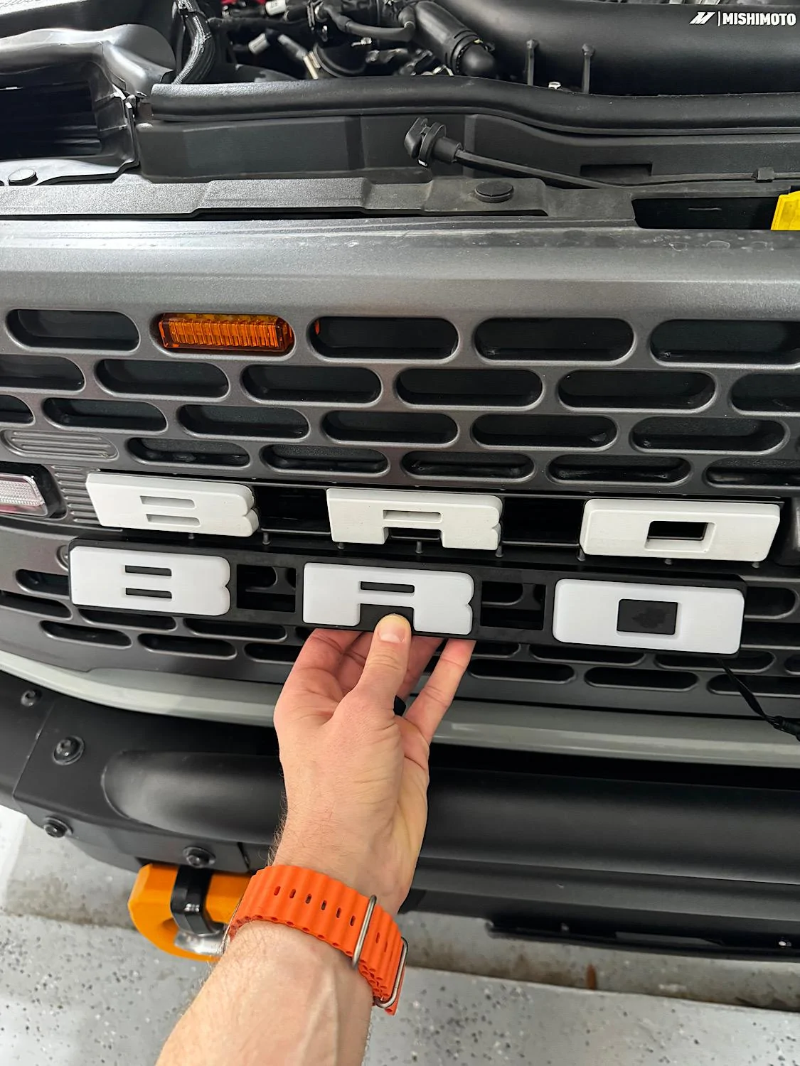 Ford Bronco Putco Luminix LED Bronco Grille Emblem installed photos pics IMG_0618