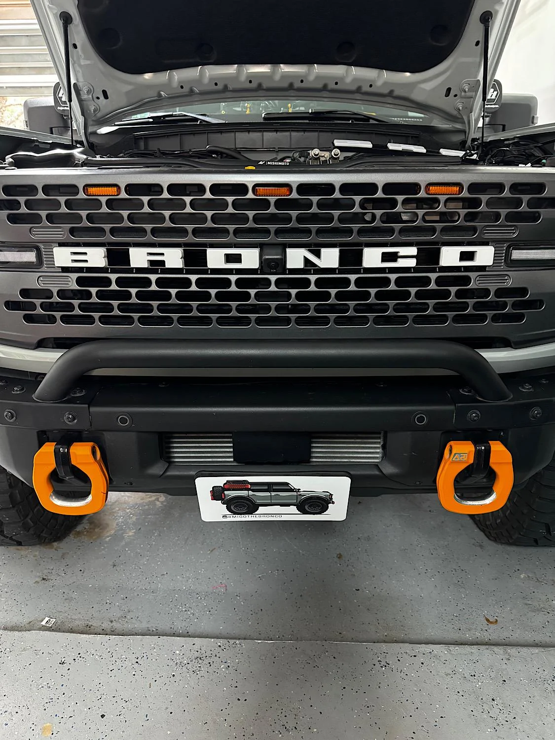 Ford Bronco Putco Luminix LED Bronco Grille Emblem installed photos pics IMG_0619