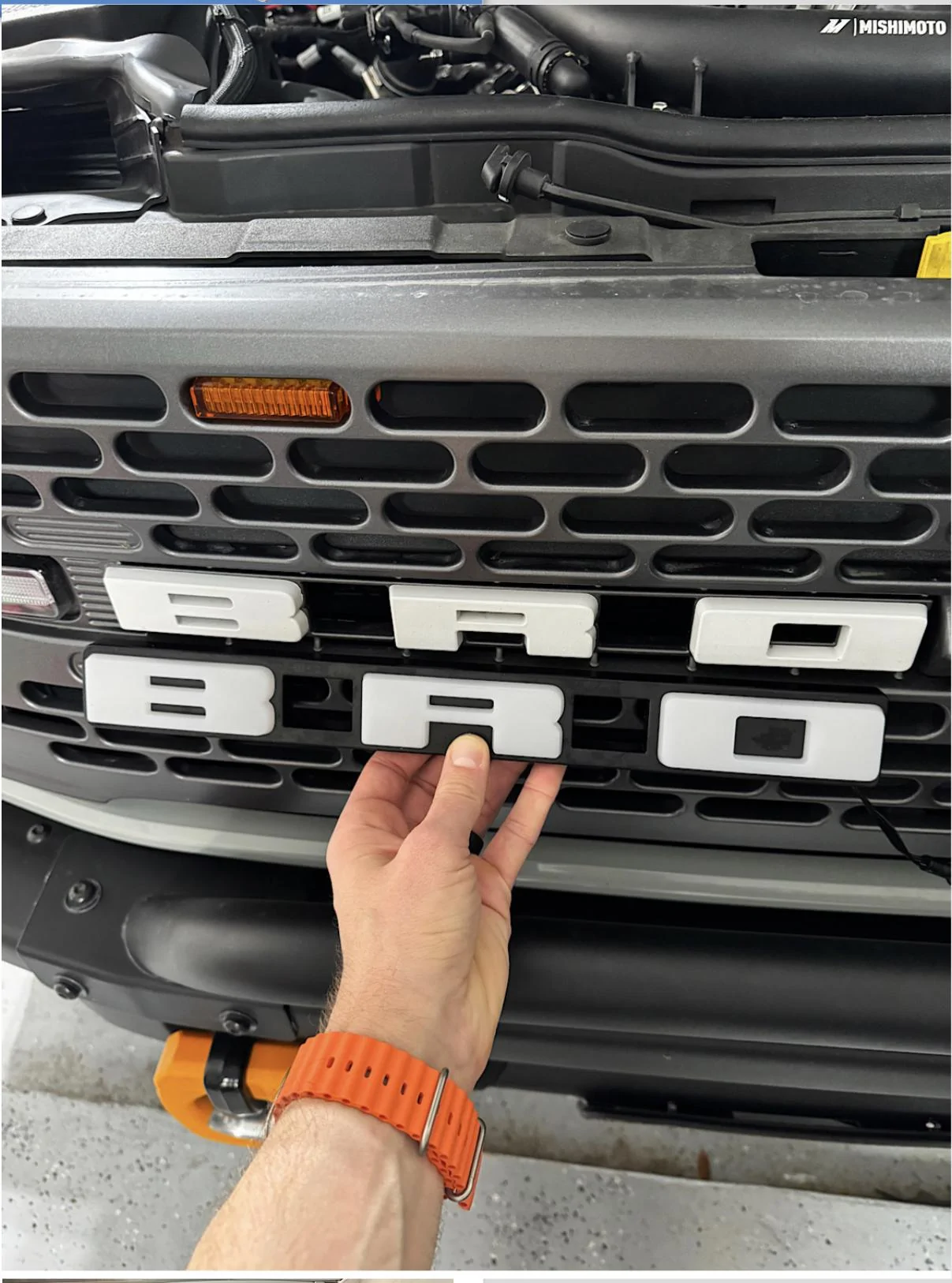 Ford Bronco Putco Luminix LED Bronco Grille Emblem installed photos pics IMG_0030