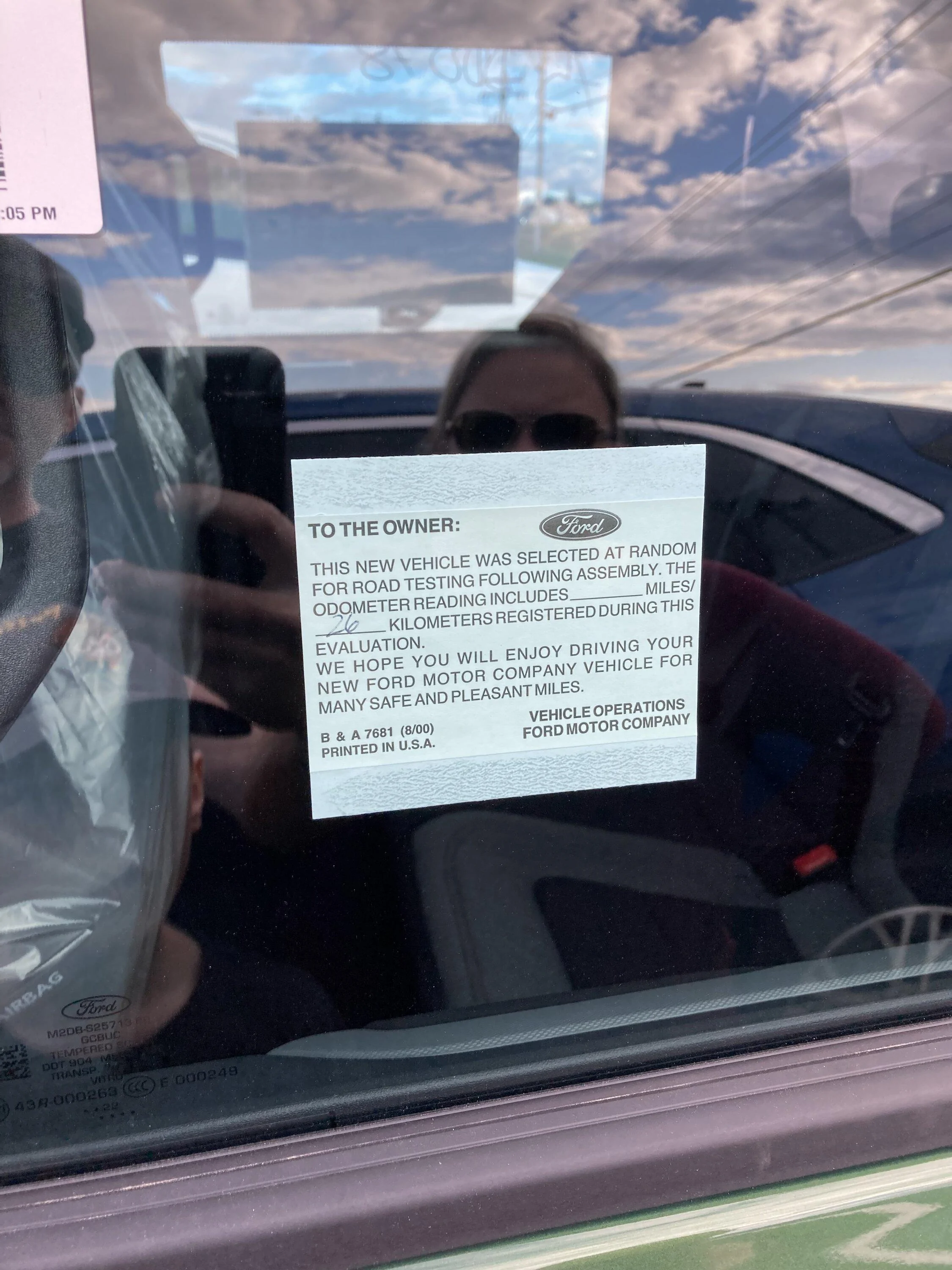 Ford Bronco Why would there be 80 miles on new Bronco? Window Sticker