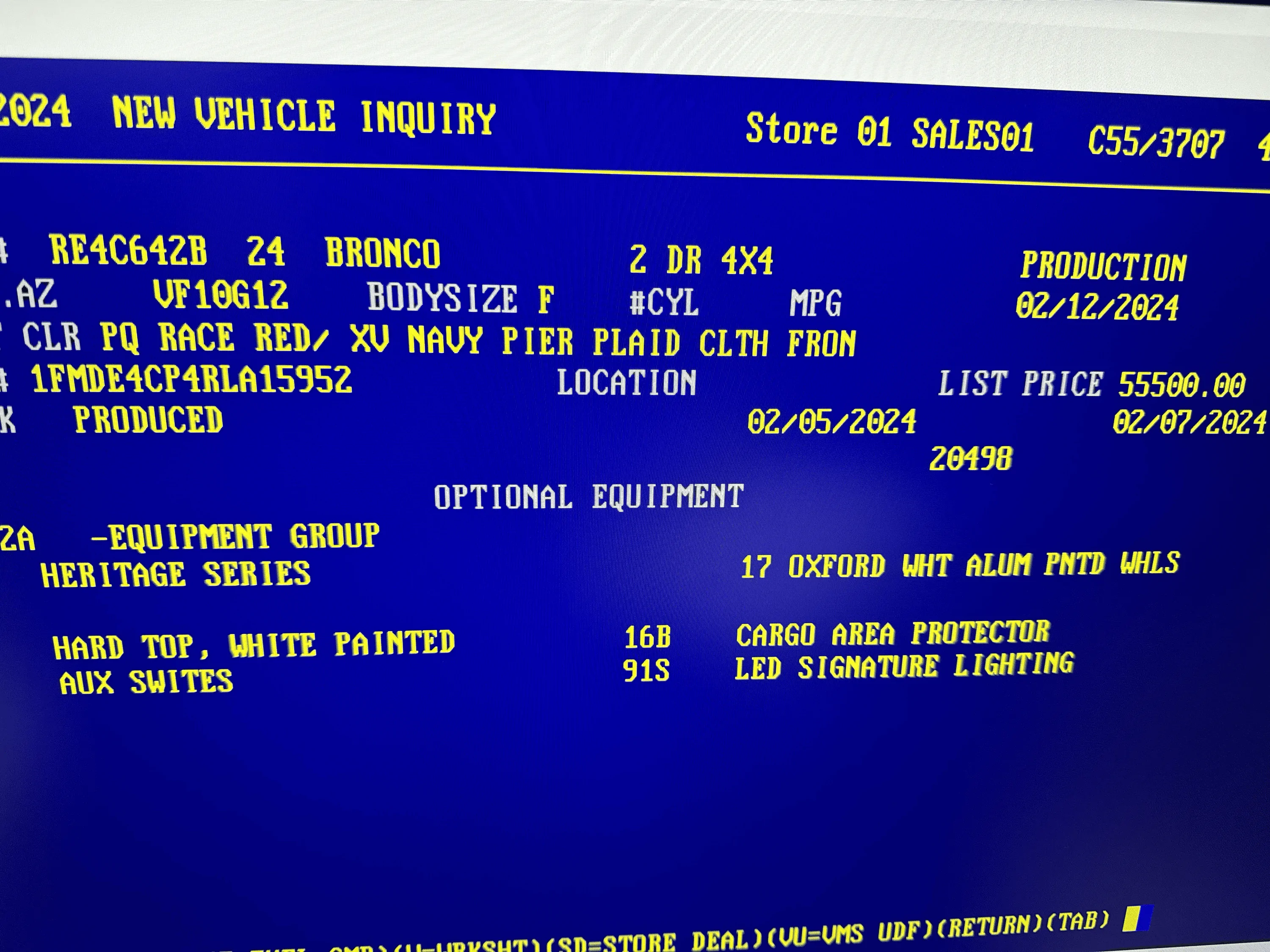 Ford Bronco Bronco build week 2/05/2024 1708010974482